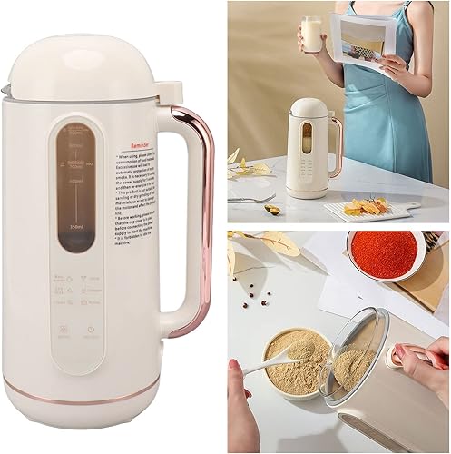 Miniatura 2 de Yctze Máquina de leche de soja, mezcladora automática de leche de soja, mezcladora automática de alta velocidad, color blanco cremoso, fabricante de