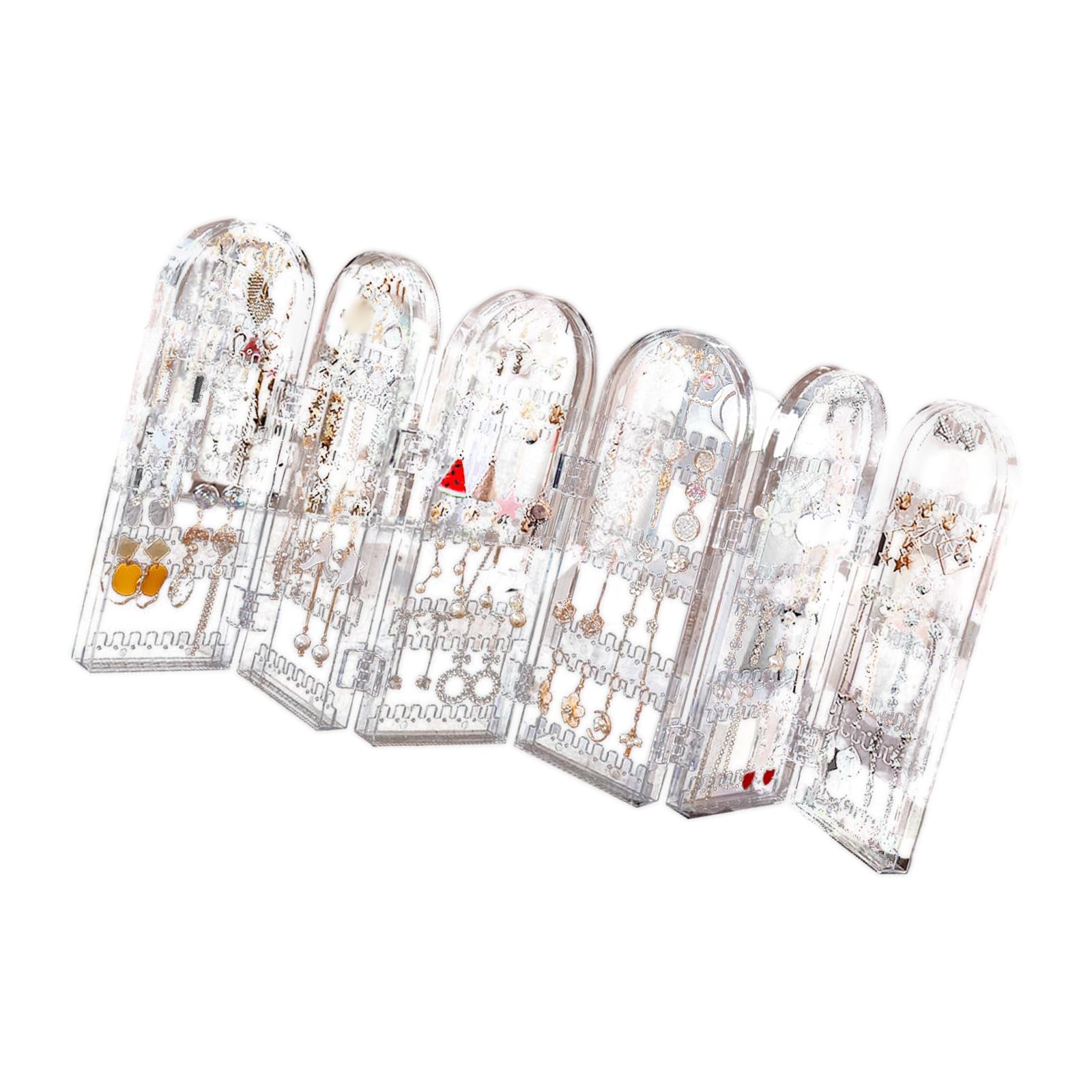 Qcbuegof Clear Earring Display Rack Delicate Organizers for Elegant Showcase in Shops and Home Decors Organizers