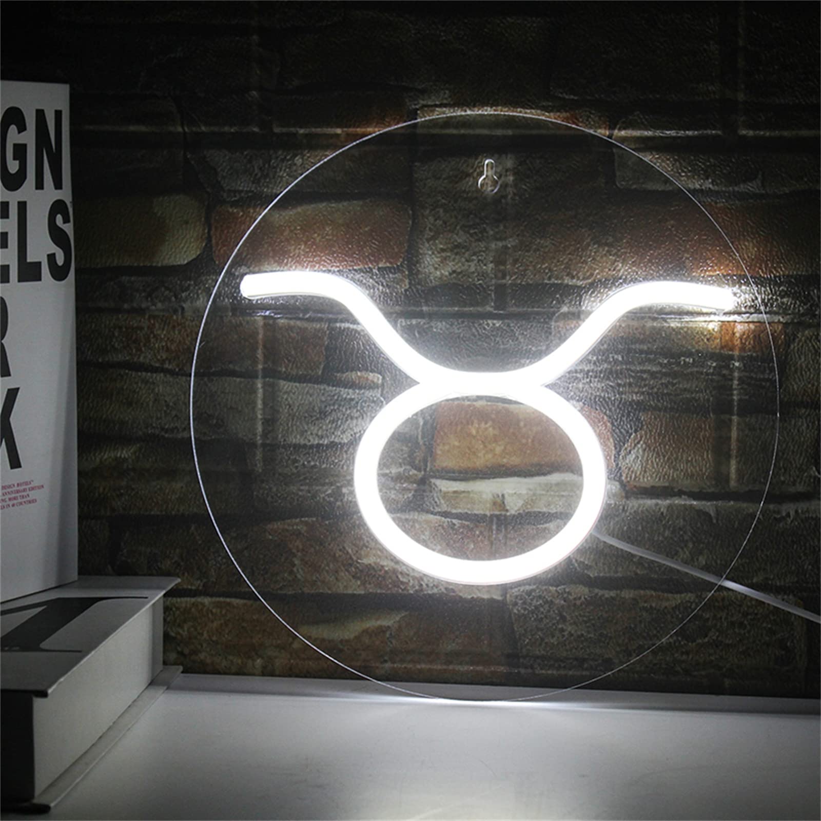 Maxsmitz Girls Taurus Neon Light Signs 12 Constellations Zodiac Horoscope Signs Decorations Bedroom Wall Decoration Gaming Room Decor Neon Light Lamps,