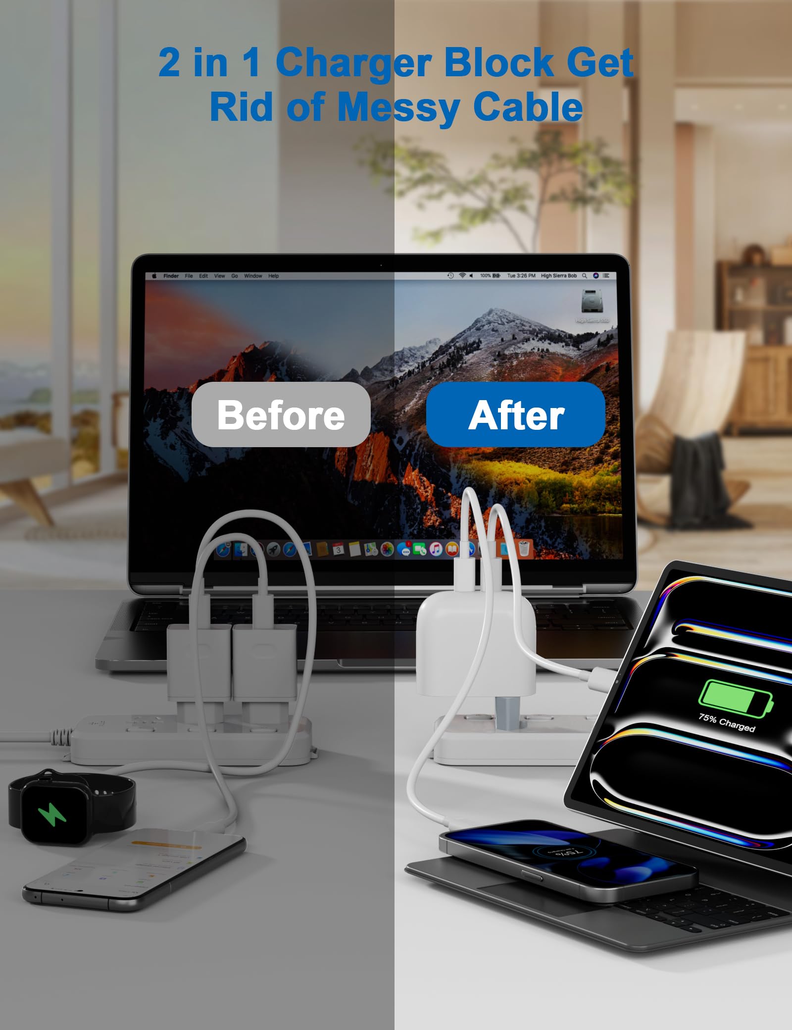 iMangoo 67W Chargeur Rapide Dual Port USB C pour Google Pixel 10a 11 Pro