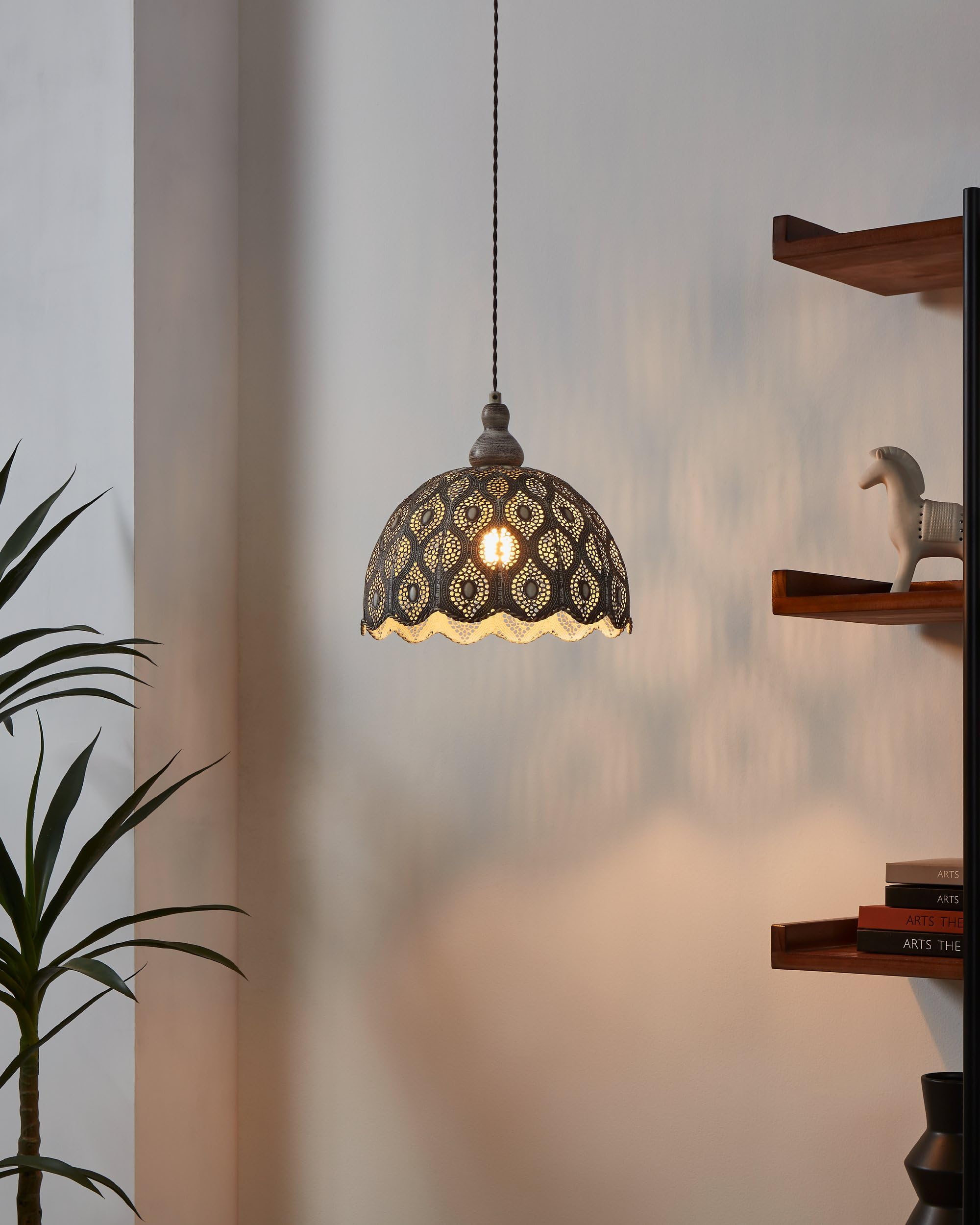 EGLO Lampa wisząca Talbot 2, 1-płomienna lampa vintage, orientalna, boho
