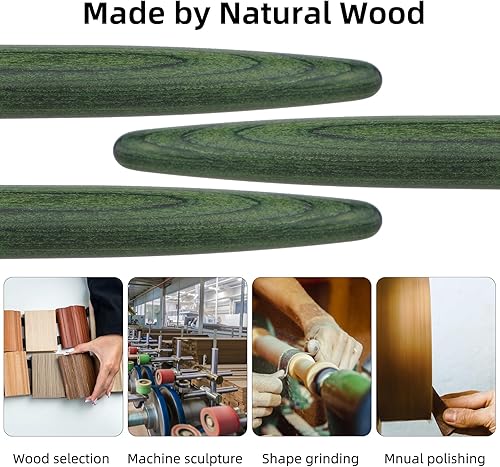Miniatura 4 de cobee Plumas estilográficas de madera - Pluma de lujo vintage artesanal, punta fina de 0,5 mm, escritura suave para diario y caligrafía, verde