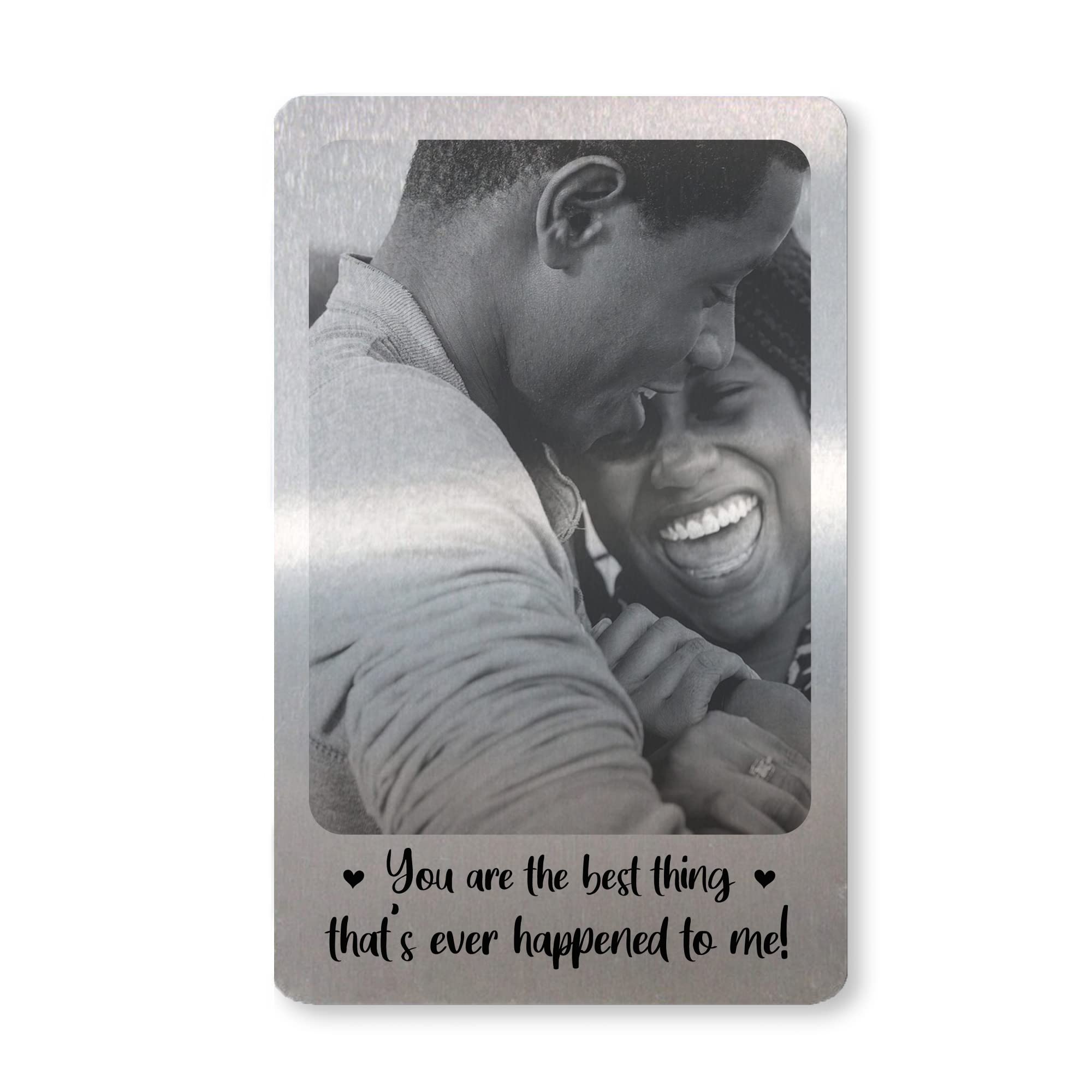 Special Anniversary Birthday Gift For Husband Wife Metal Wallet Card Insert Gift For Him