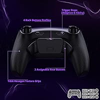 Vista 5 de eXtremeRate RISE Plus MAX Back Paddles Kit with Clicky Trigger Stops & Rubberized Grip for PS5 Controller BDM-030 040 050, Remappable Back Buttons
