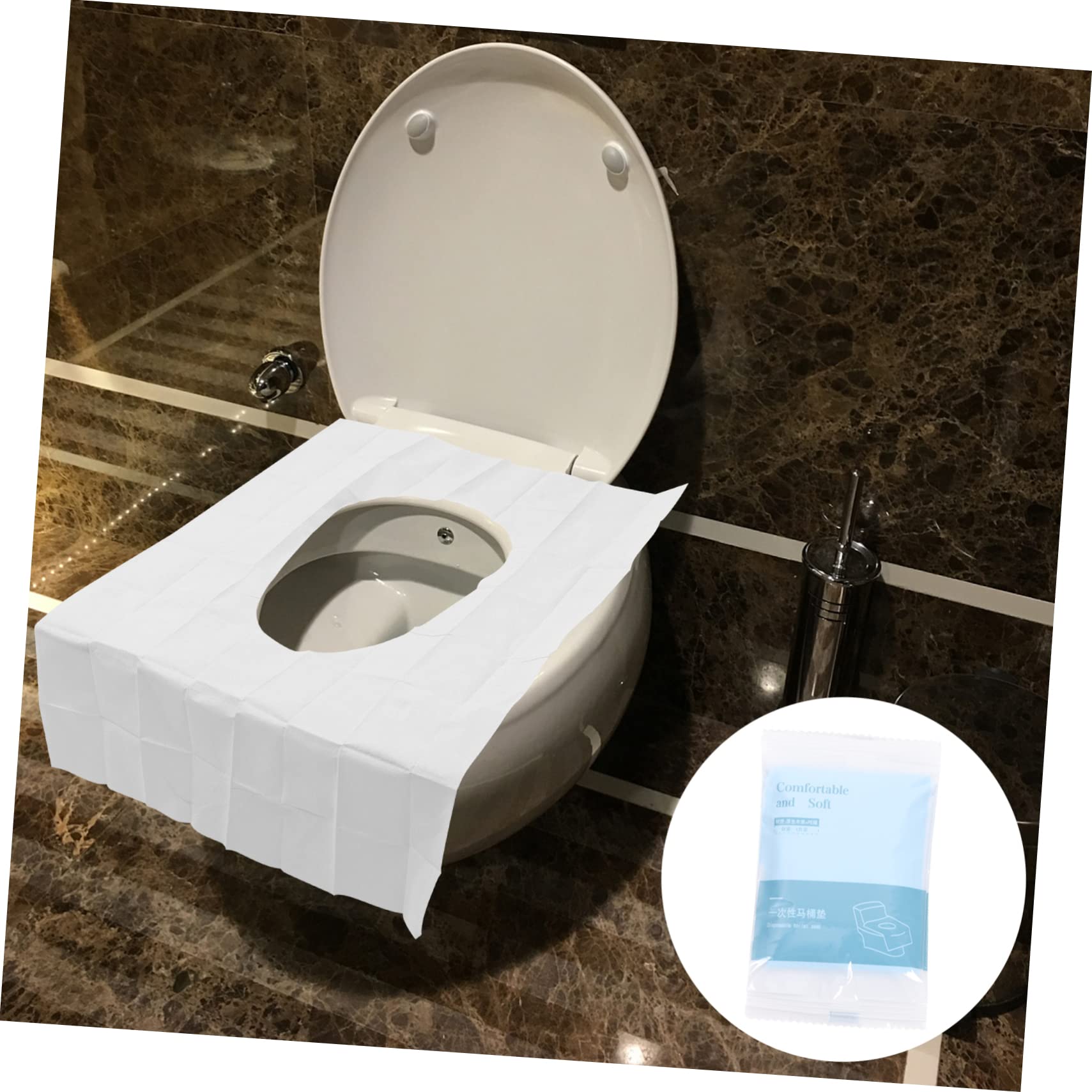 KICHOUSE Training Toilet Seat Covers 10pcs Waterproof Disposable Seat Covers for Boys and Girls Travel Public Bathroom