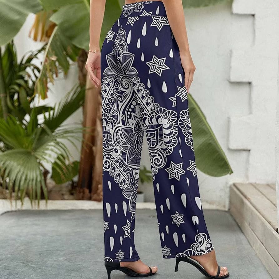 Amazon.co.jp: ワイドパンツ ロングパンツ レディース バンダナ