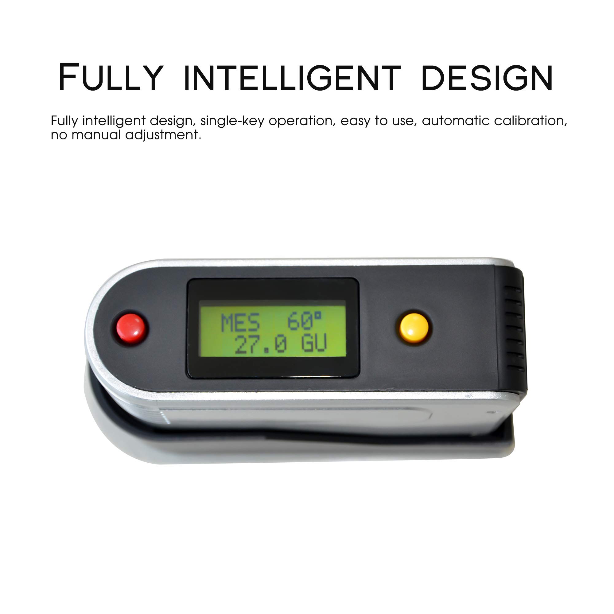 Medidor de brillo de 60 grados, medidor de brillo digital preciso portátil, medidor de brillo de superficie de pintura, medidor de brillo de calibración automática de 0-200 Gu de alta precisión para