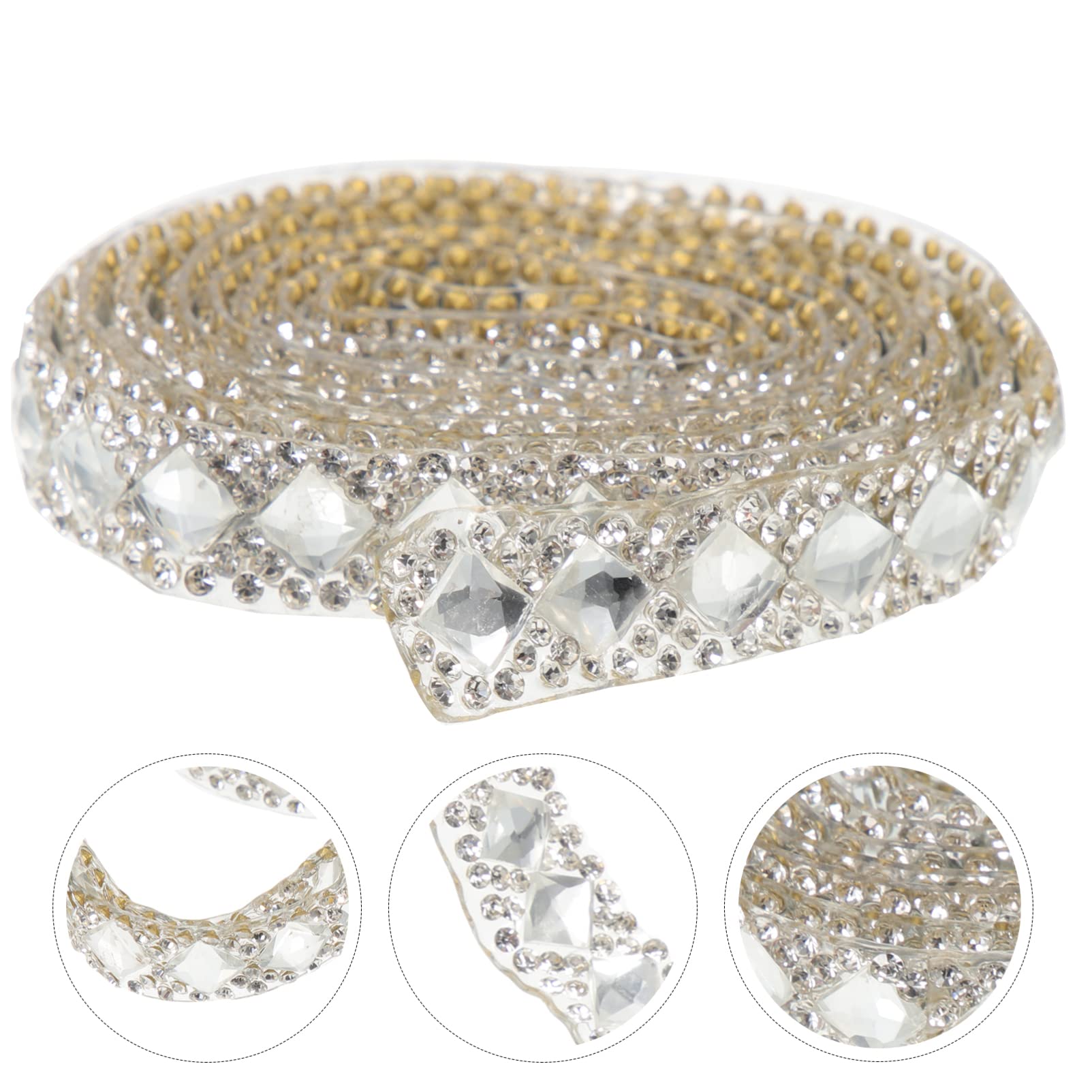 Cinta de diamantes de imitación autoadhesiva, cinta de diamantes ostentosos, rollo de adorno de cristal, pegatina de gema para manualidades de bricolaje, decoración de vestido de boda para teléfono