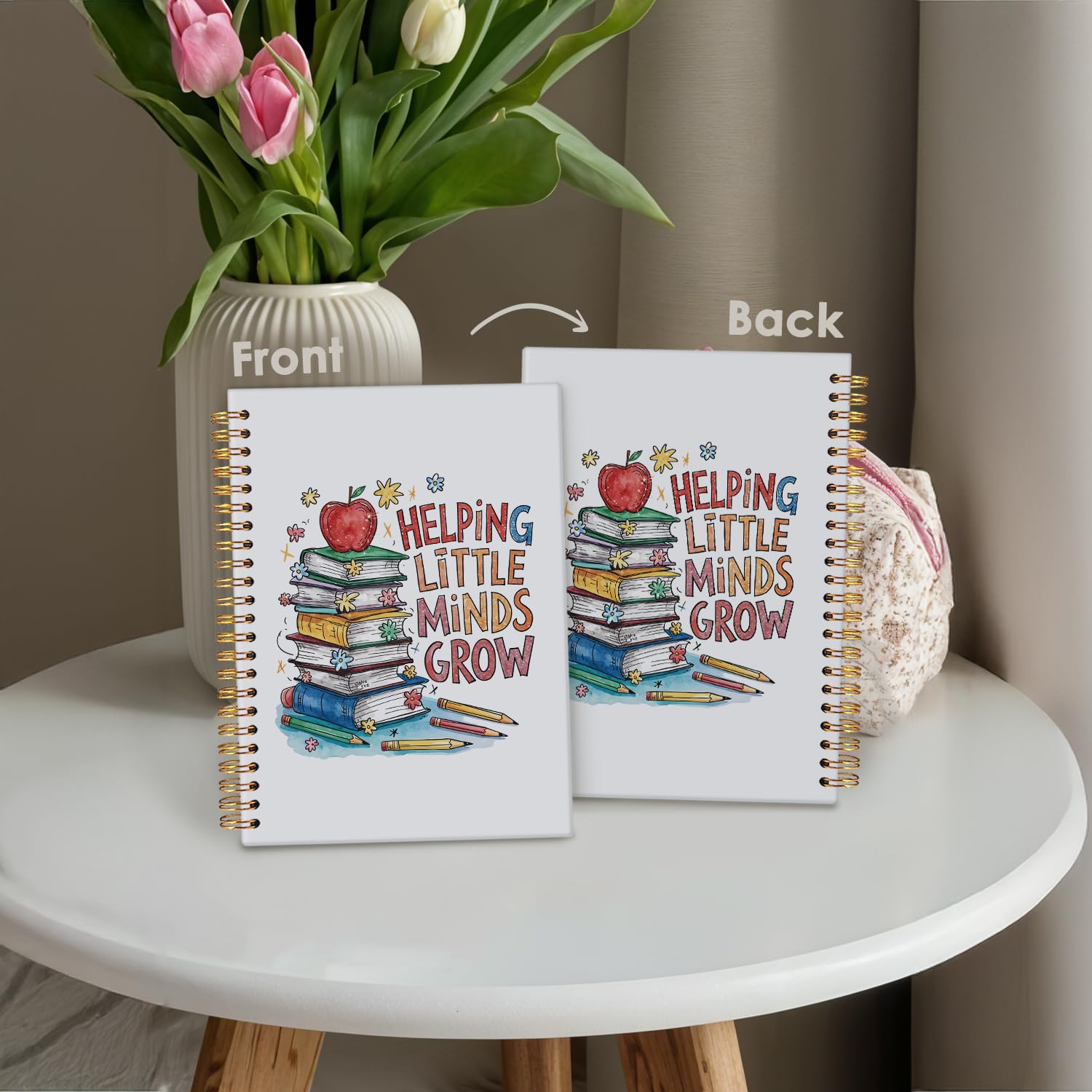 Wheatwin Regali per insegnanti, quaderno per insegnanti, regalo di apprezzamento per insegnanti, quaderni per scrittura forniture per ufficio scolastico, aiutando le piccole menti a crescere
