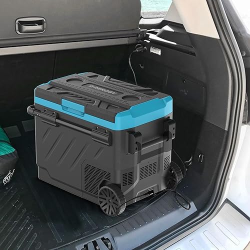 Miniatura 8 de Renogy Refrigerador de automóvil, enfriador eléctrico con compresor alimentado por LG con 42 cuartos de galón (40 litros), zona dual, control de