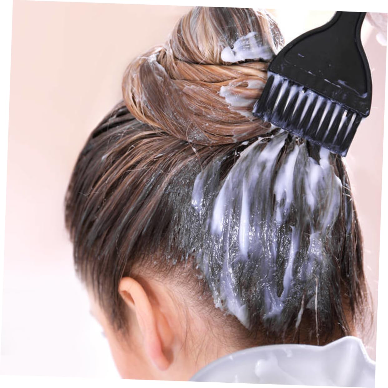 OSOLADY 1Set Hair Dyeing Accessory Kit for Professional and Personal Use Includes Mixing Bowl Applicator Brush and Spoon for Home Hair Coloring and Salon Use Black