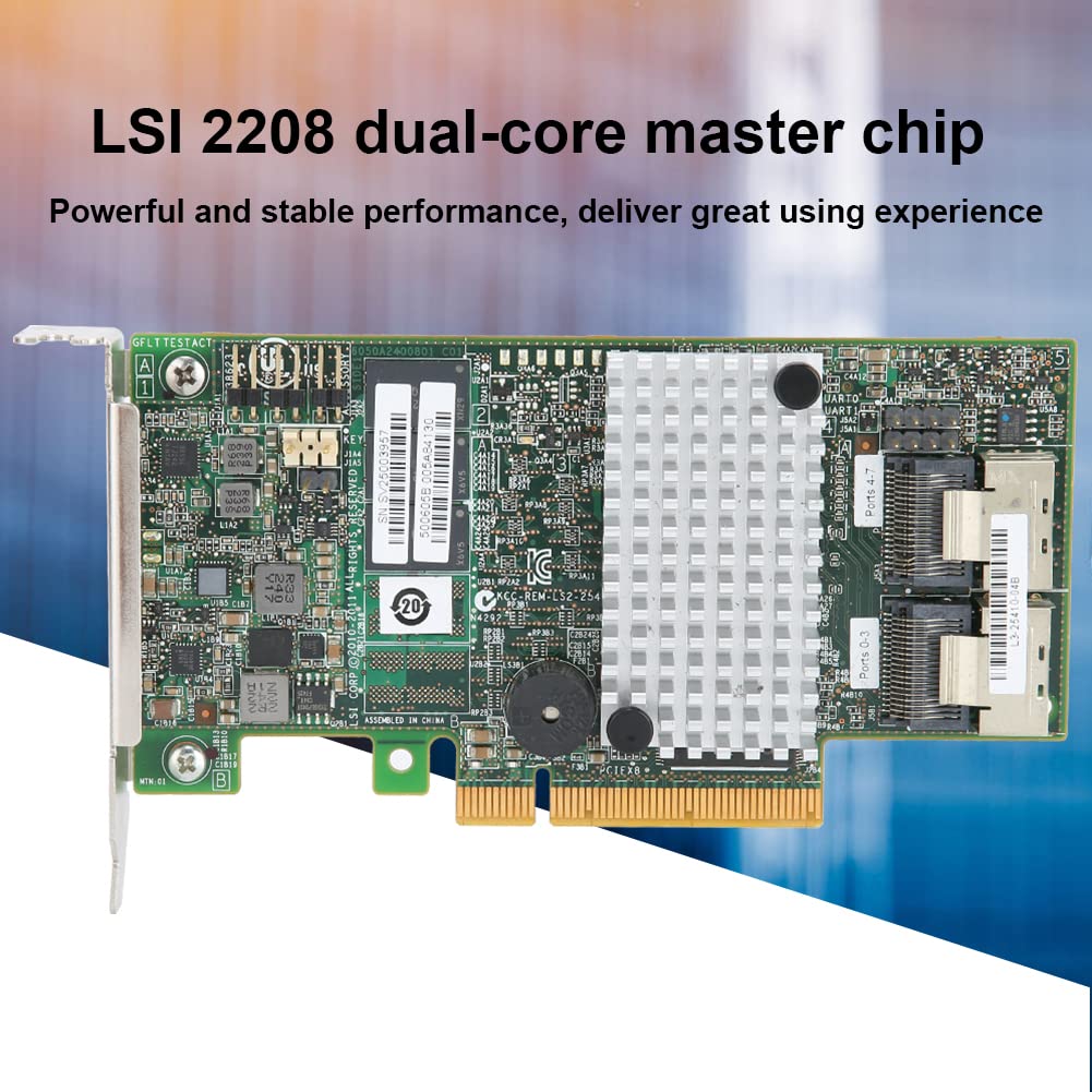 Akozon SAS LSI 9267-8i 2208 6 GB S 512 MB PCI-E 2.0 8 Porte SATA Controller SAS Raid di Espansione RAID0 1 10 Low Baffle