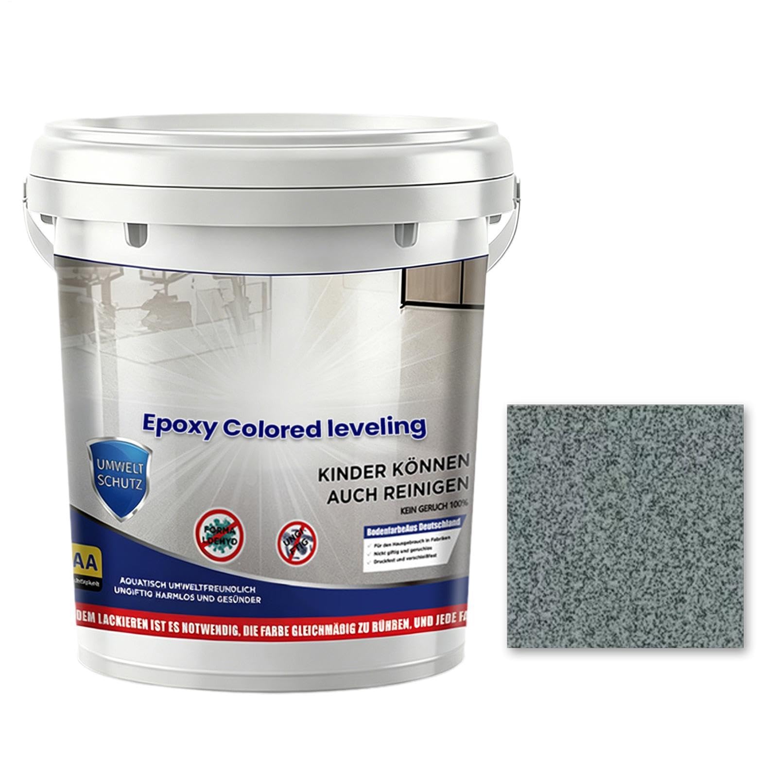 Epoxy Colored Self-Leveling | Epoxy Sand Coating For Concrete And Floor | Concrete Paint For Indoor Outdoor Garage Concretes Building House Home Dorm Apartment