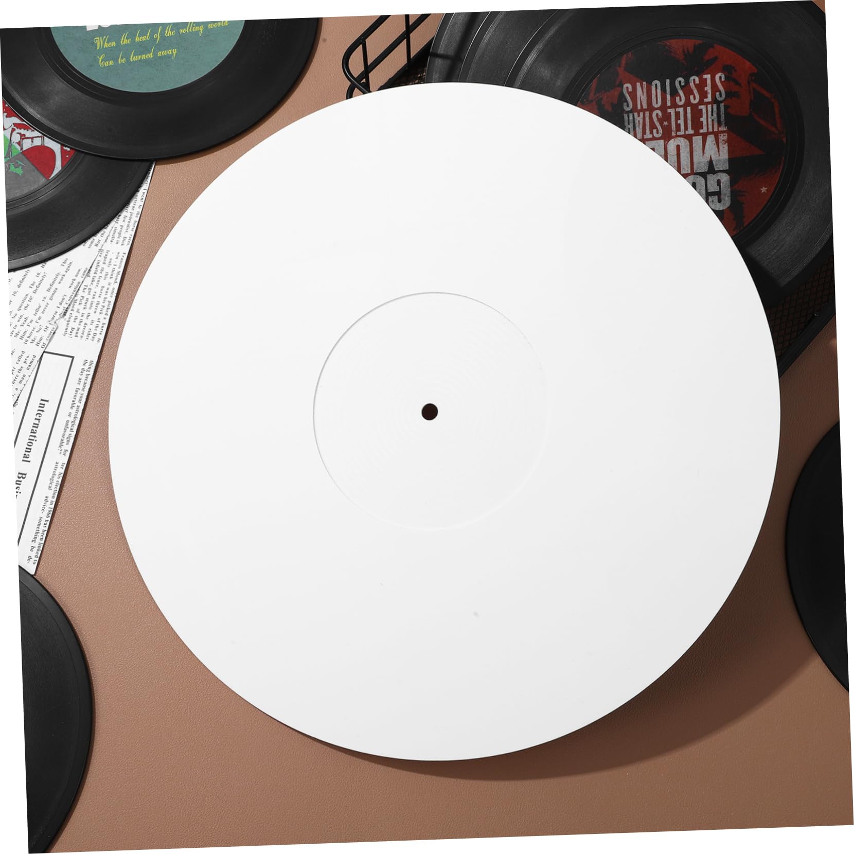 Alfombrilla Acrílica Antiestática y Que Reduce Vibraciones para para Tocadiscos de 12 Pulgadas Complemento Adecuado para Discos de Vinilo y Plato Giratorio