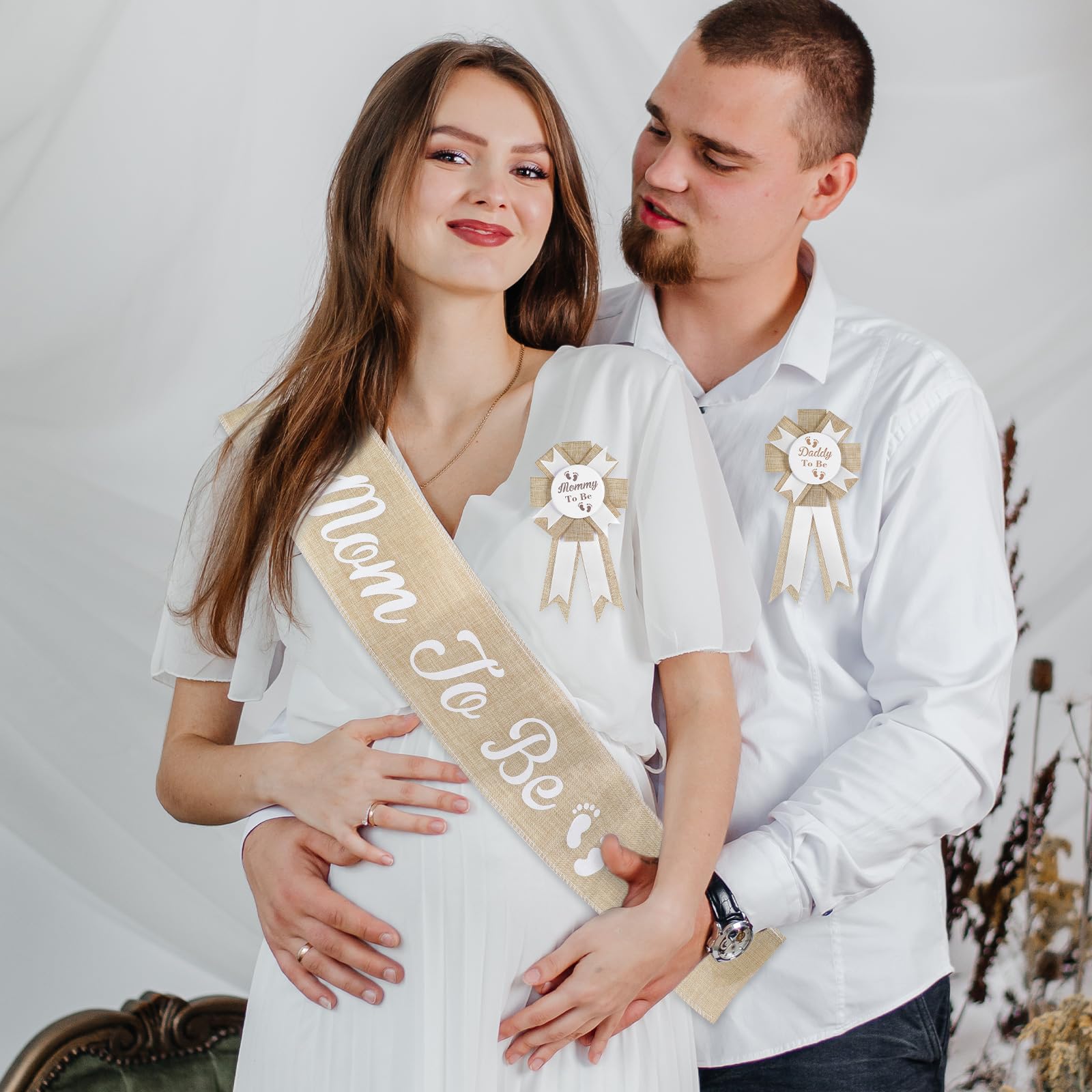 Mommy to be Sash en Daddy to Bee Tinplate Badge met Cute Bee Pattern, Yellow Baby Shower Decorations Mom to be Sash Gender Reveal Party for Boys and Girls Zwangerschap Rekwisieten Keepsake