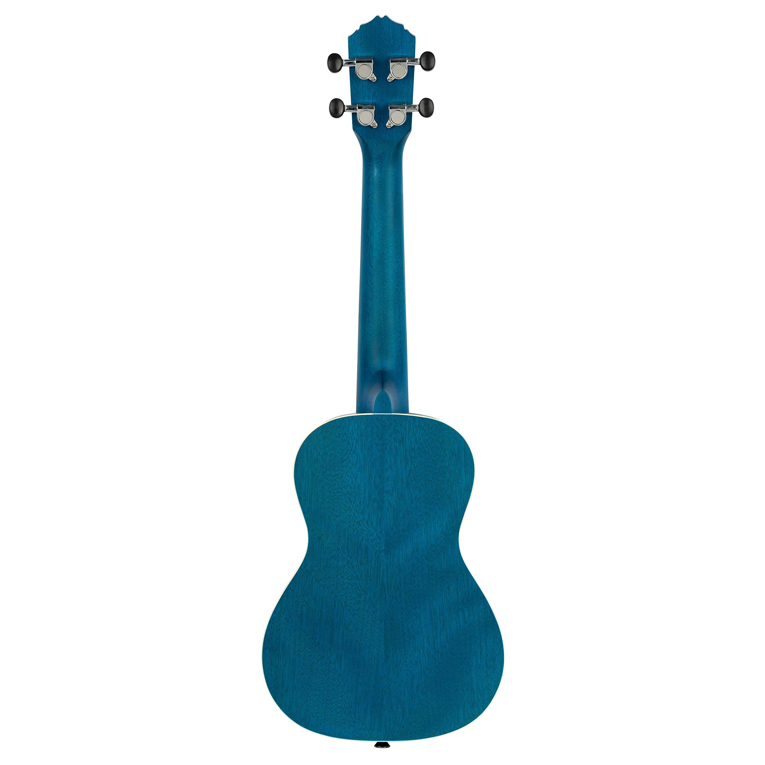Ortega Guitars Ukulélé Concert Acoustique – Série Earth – Okoumé, Bleu Foncé (RUOCEAN)
