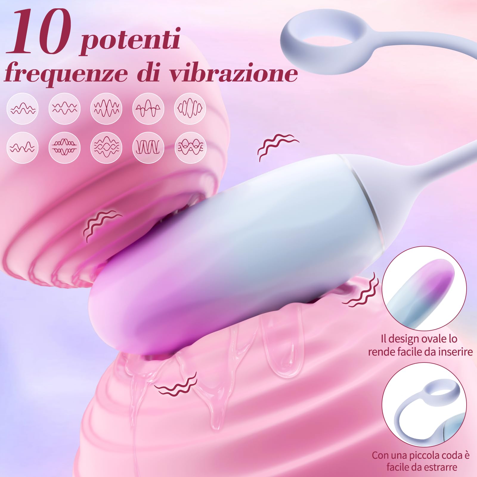 Ovetto Vibrante con Telecomando Sexytoysys Donna, Vibratoreper Donna Professionale con Controllo Remoto Tramite App e 10 Frequenza Modalità Di Vibrazione Vibratori Per Coppia