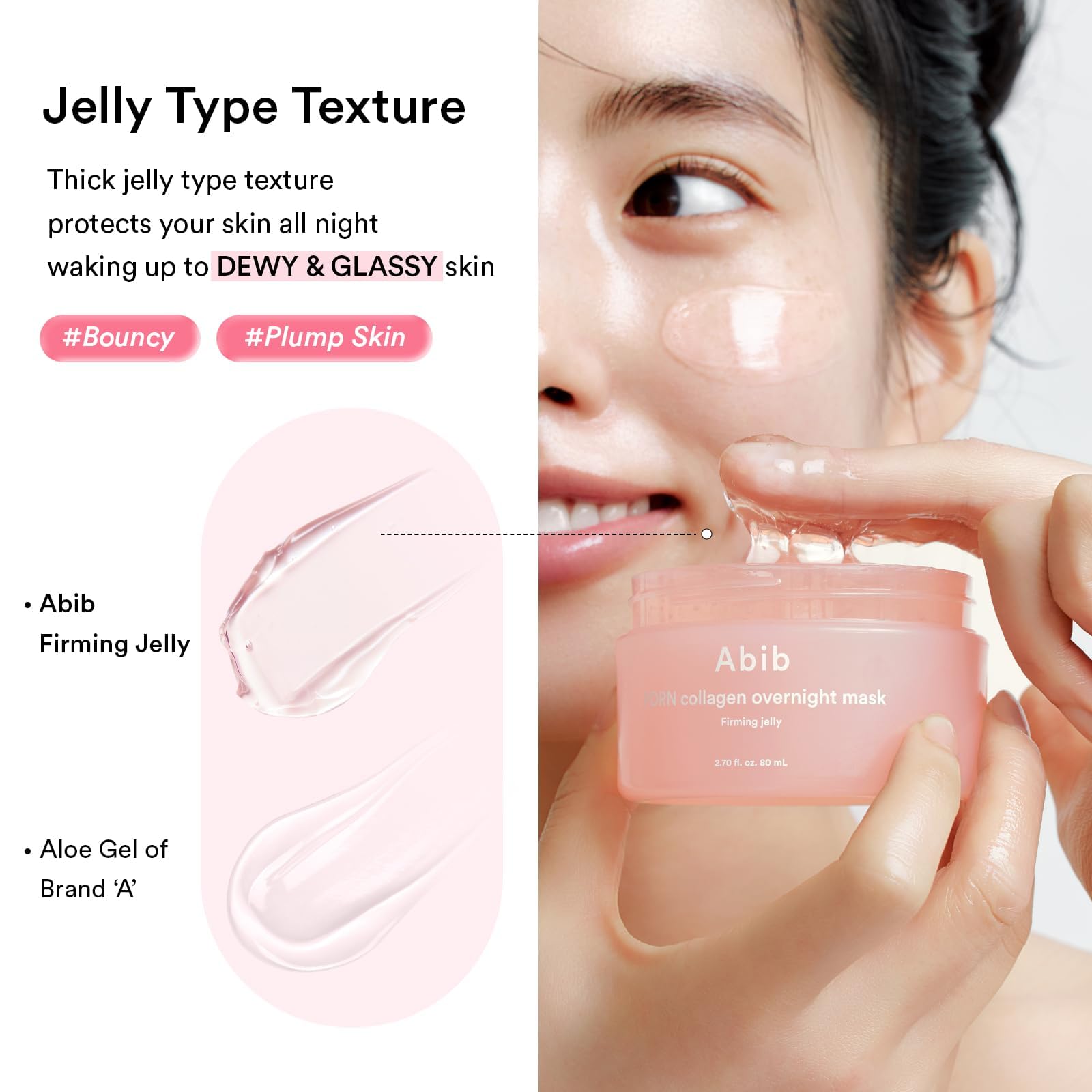 Abib Pdrn Collagen Overnight Mask Firming Jelly Koreański krem na noc Maska 2,7 Fl Oz (Vegan Pdrn/Firming Jelly)