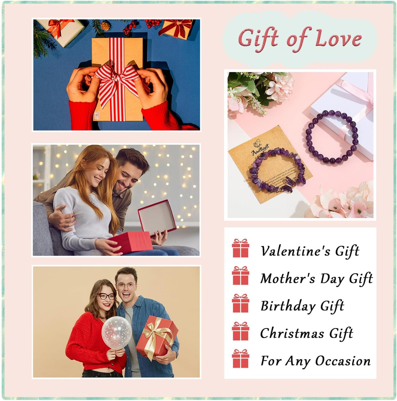 DUQGUHO 2Pcs Butterfly Bracelets for Women Healing Crystals Bracelets for Women Natural Gemstone Bead Bracelet Cute Butterfly Charm Bracelet Stretch 8mm Crystal Jewelry Gifts for Women - Image 7