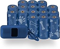 Vista 171 de Best Pet Supplies - Bolsas para limpieza de excremento de perro, rollo de repuesto, uso en exteriores, a prueba de fugas y desgarros, plástico