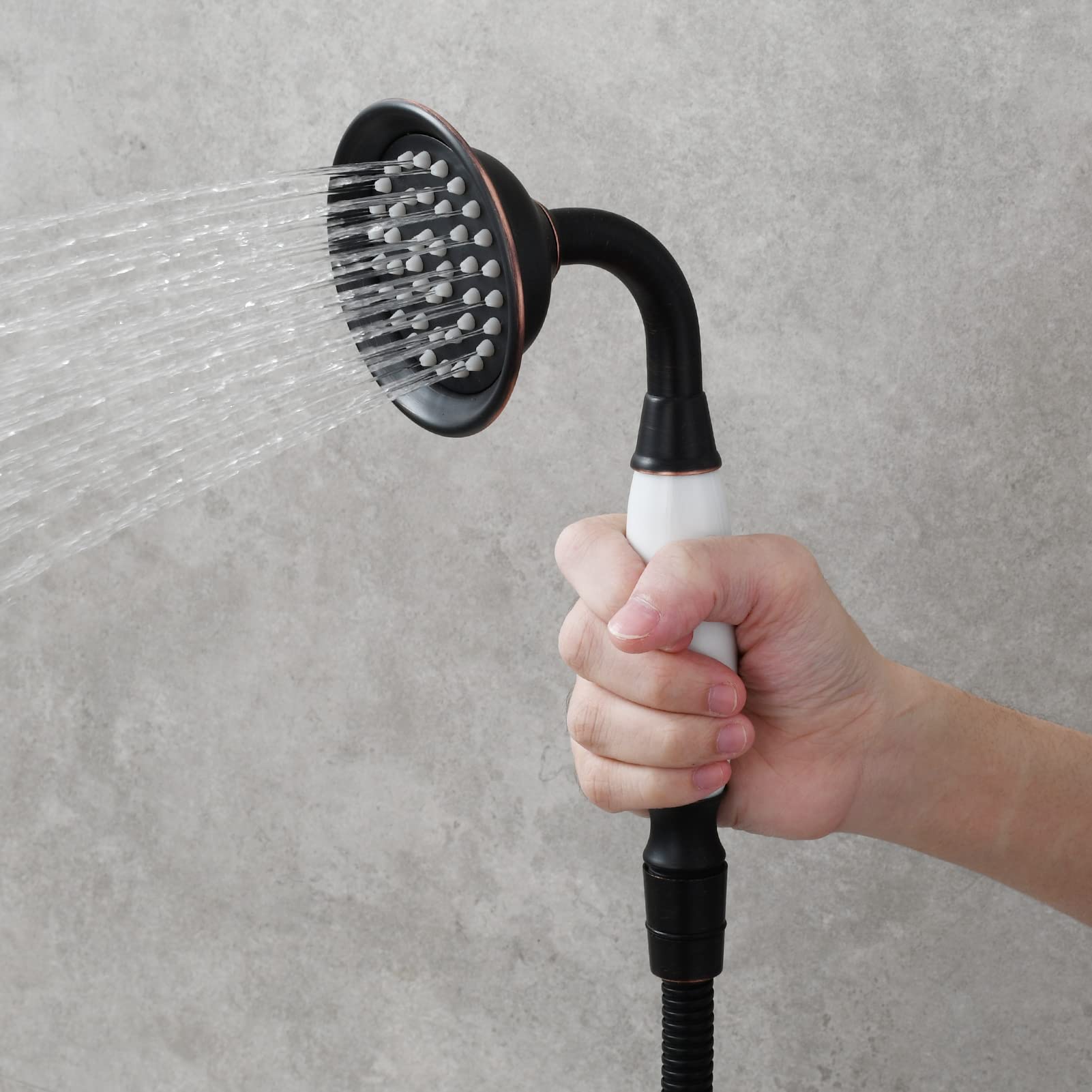 Wysokociśnieniowa mosiężna ręczna głowica prysznicowa tradycyjna olejoodporna brąz spray prysznicowy do łazienki BS126R i design dla Ultimate t