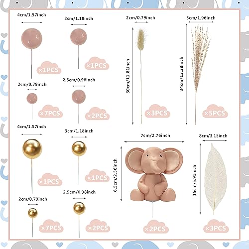 Miniatura 2 de 35 piezas de decoración de pastel de elefante decoración de pastel de elefante decoración de pastel de elefante mini bolas decoración de pastel de