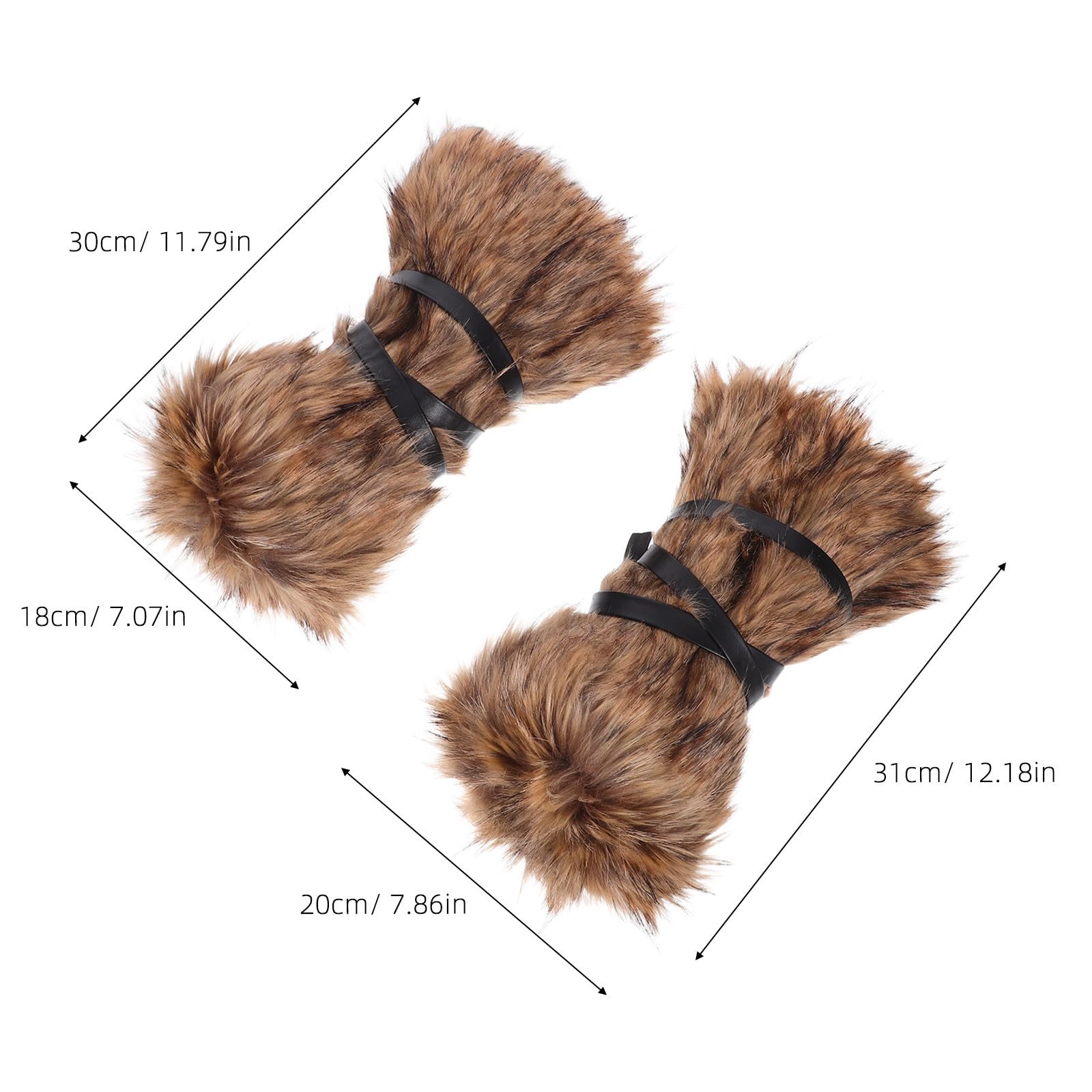 DOITOOL 2 Pares Calentadores de Piernas de Poliéster Ajustables Tiras Esponjosas para Mujeres y Hombres, Ideales para Eventos Festivos y Disfraces Retro
