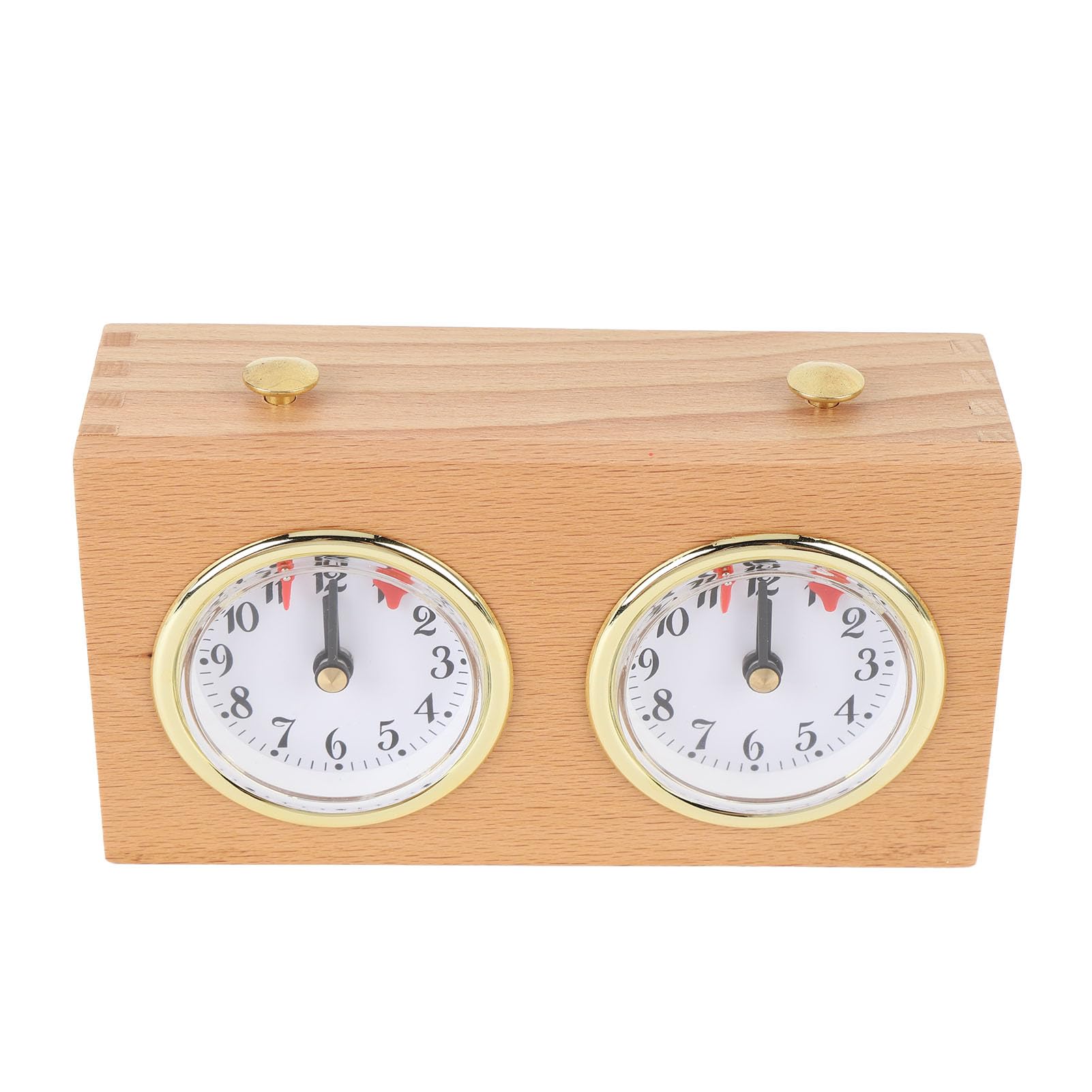 Orologio da Scacchi, Timer Analogico a Carica Meccanica Senza Batteria, Orologio da Scacchi Meccanico con Struttura in Legno di Pino per Cinesi Internazionali e Giochi da Tavolo Go