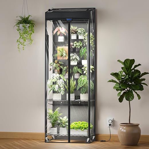 Barrina LH600 Pegboard Indoor Greenhouse with Grow Light, 70W Full Spectrum