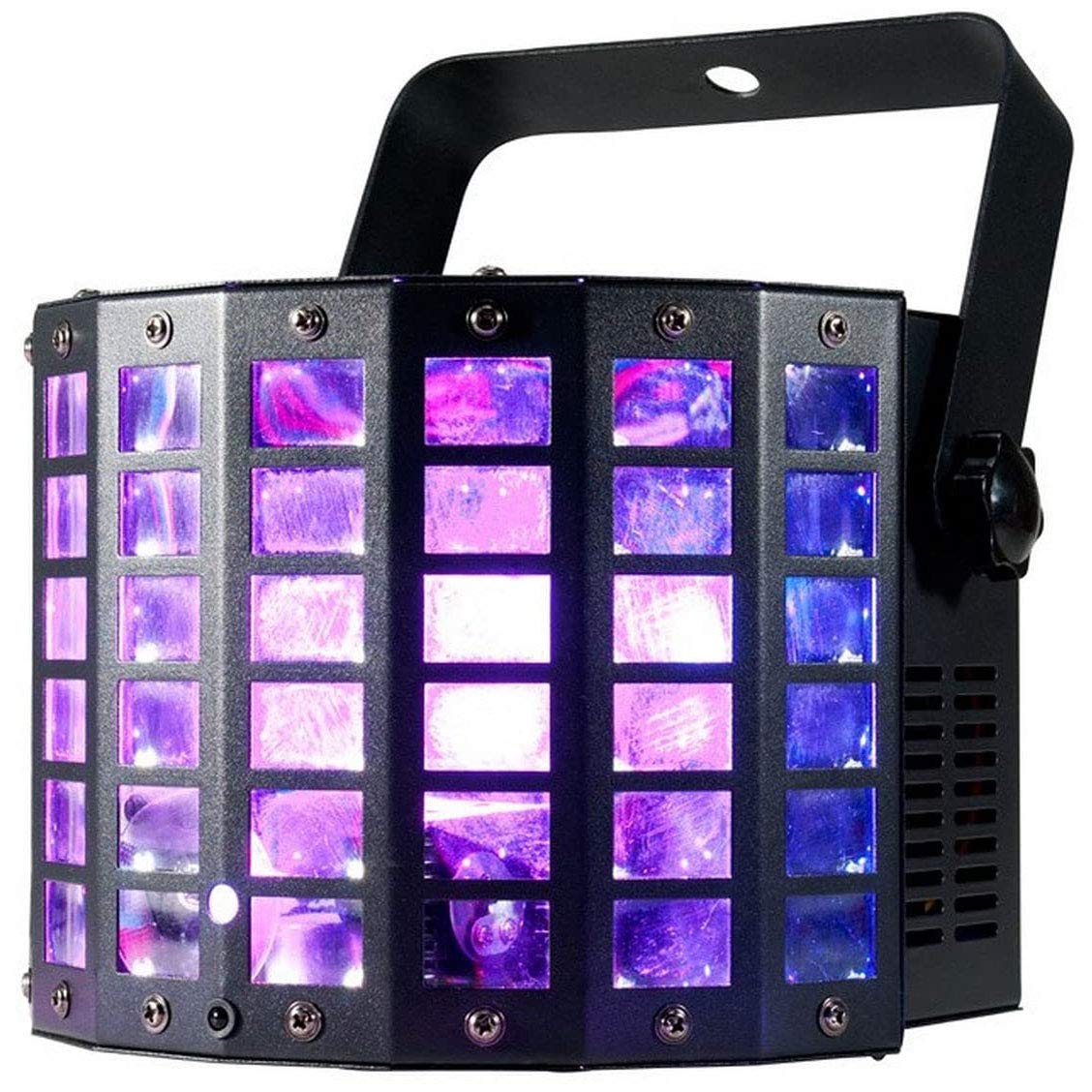 American DJ MIN535 Mini Dekker LZR Portable 2 in 1 Special Effect Lighting with Moonflower 4 Color Quad LED Light and Red/Green Laser Lighting Fixture