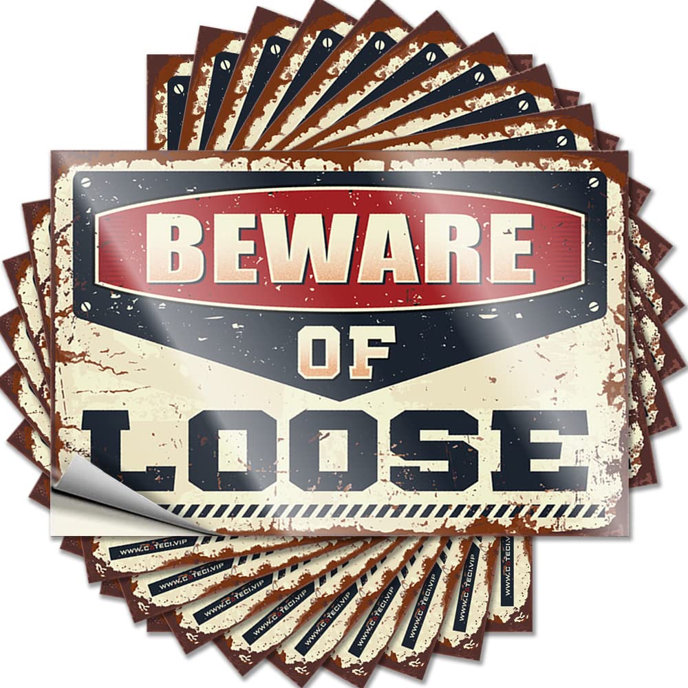 Funny Sticker Teen Room Decor Peel and Stick - Beware of Loose Case Affirmation Waterproof Vinyl for Dart(12X18CM)