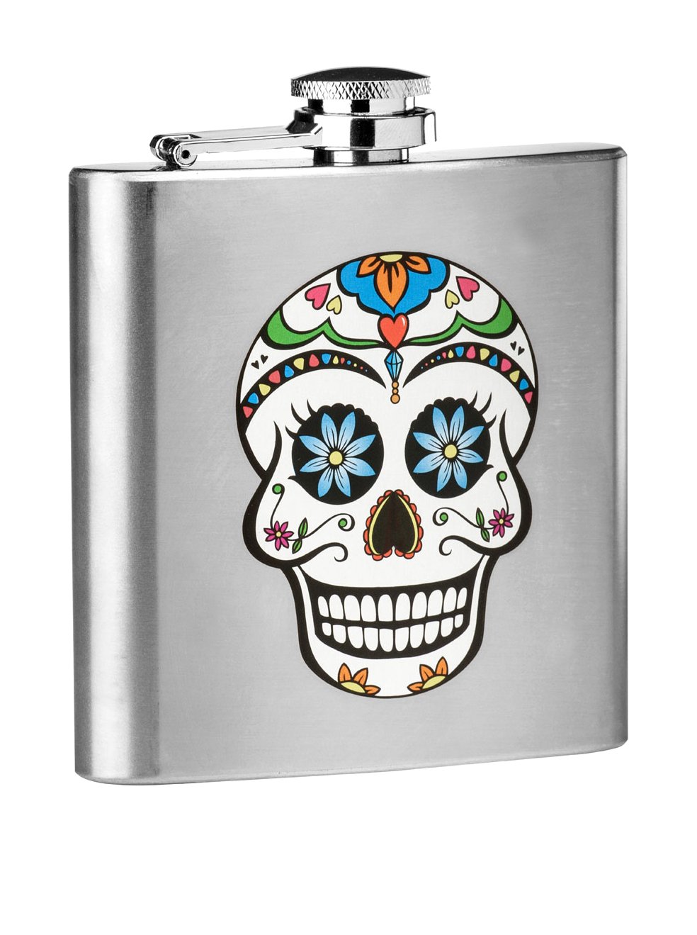 Auden Skull Design Hip Flask - Silver