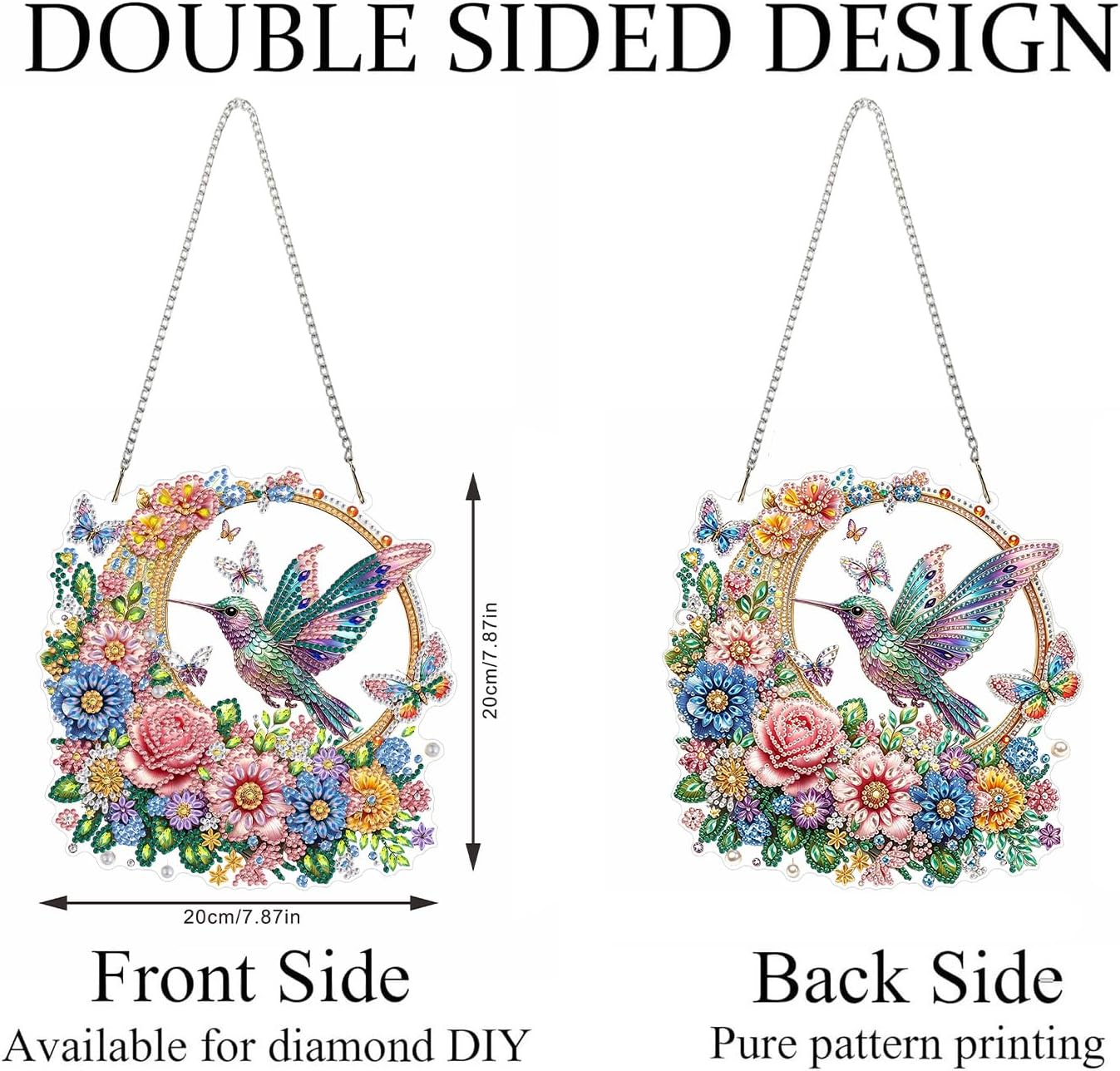 bleihum Bird Hanging Diamond Art Kits for Adults, Special Shape Gem Art image 4