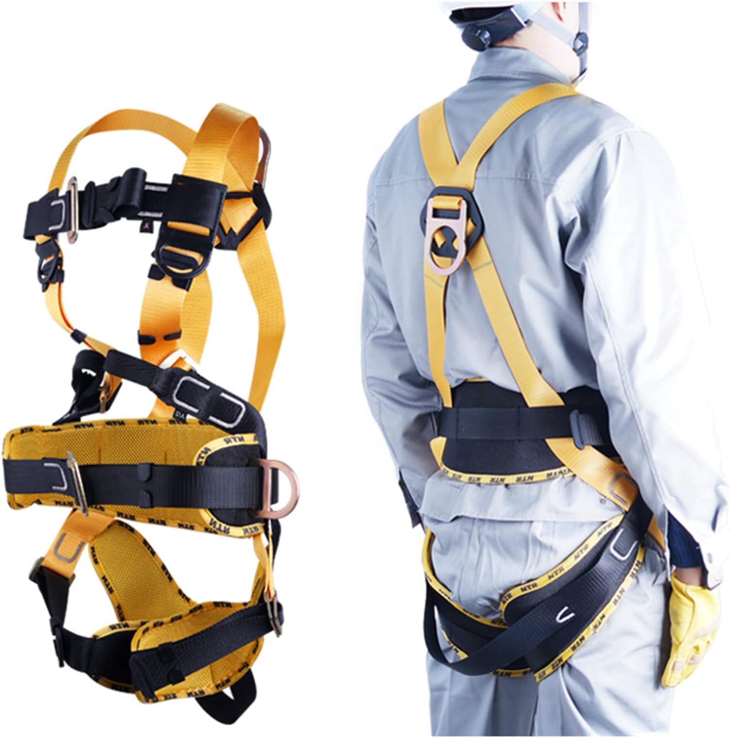 maxant Climbing Harness Full Body, Saftey Fall Arrest Protection, Adjustable Safety Belt, Outdoor Mountain Climbing Belt, for Rock Climbing Tree Climbing Rescue