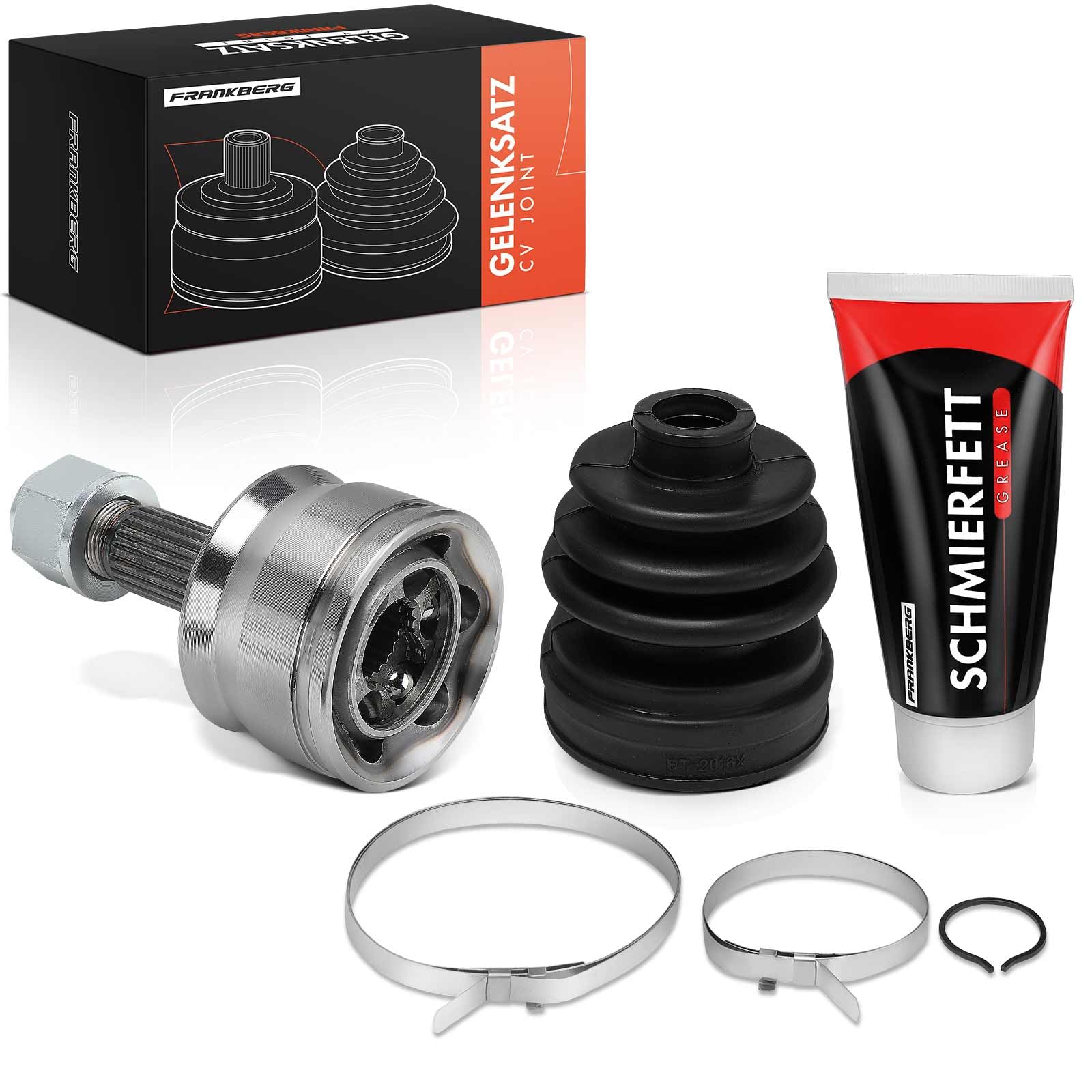Frankberg Kit Giunti Semiasse lato ruota Assale Anteriore Sinistro Destro Compatibile con Seicento/600 187 0.9L 1.1L 1997-2010 Replace# 46307367