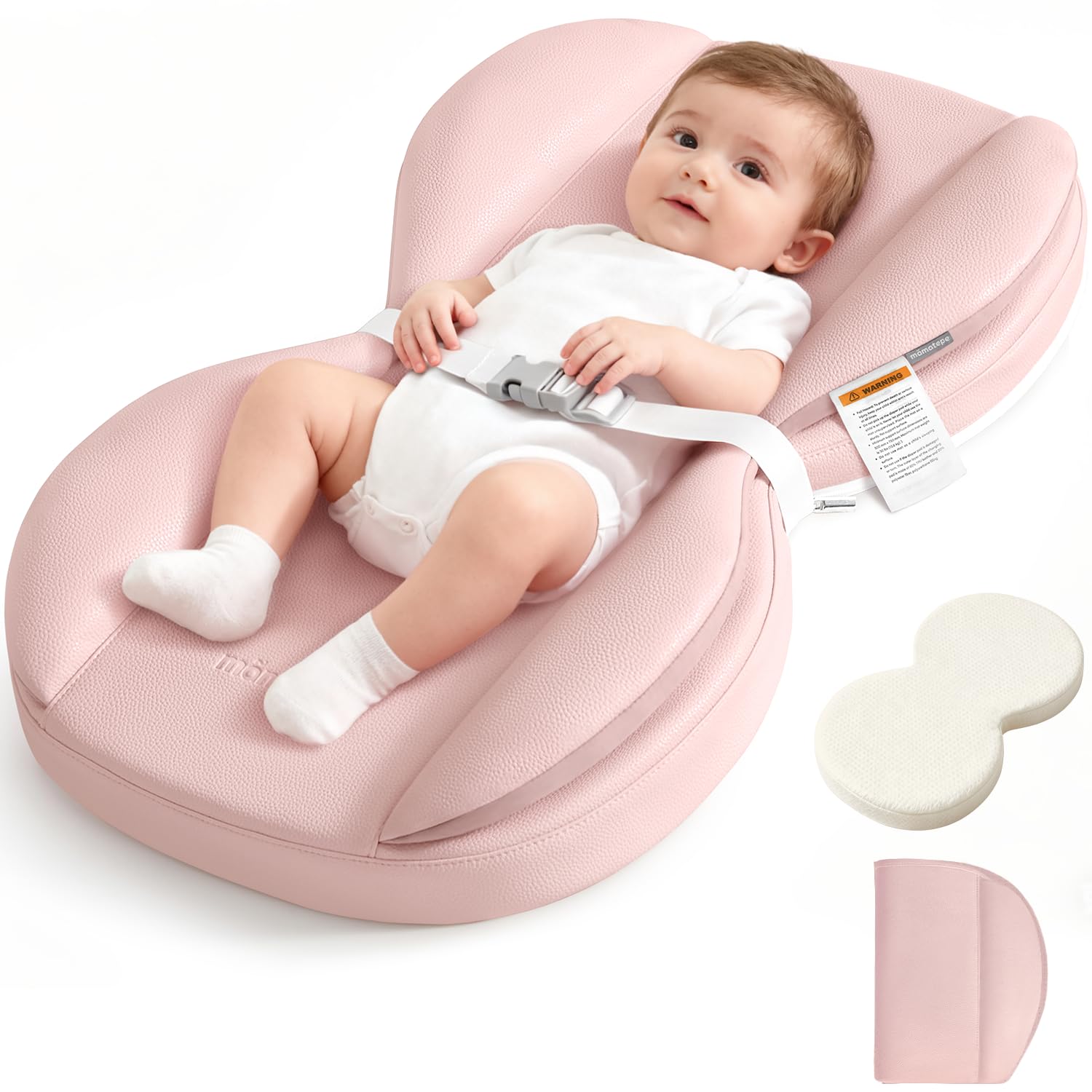 Photo 1 of Baby Changing Pad with Waterproof & Wipe-Clean, Non-Slip PU Diaper Changing Pad, Adjustable Safety Belt, Changing Pad for Dresser, Changing Table,28"X16",Pink