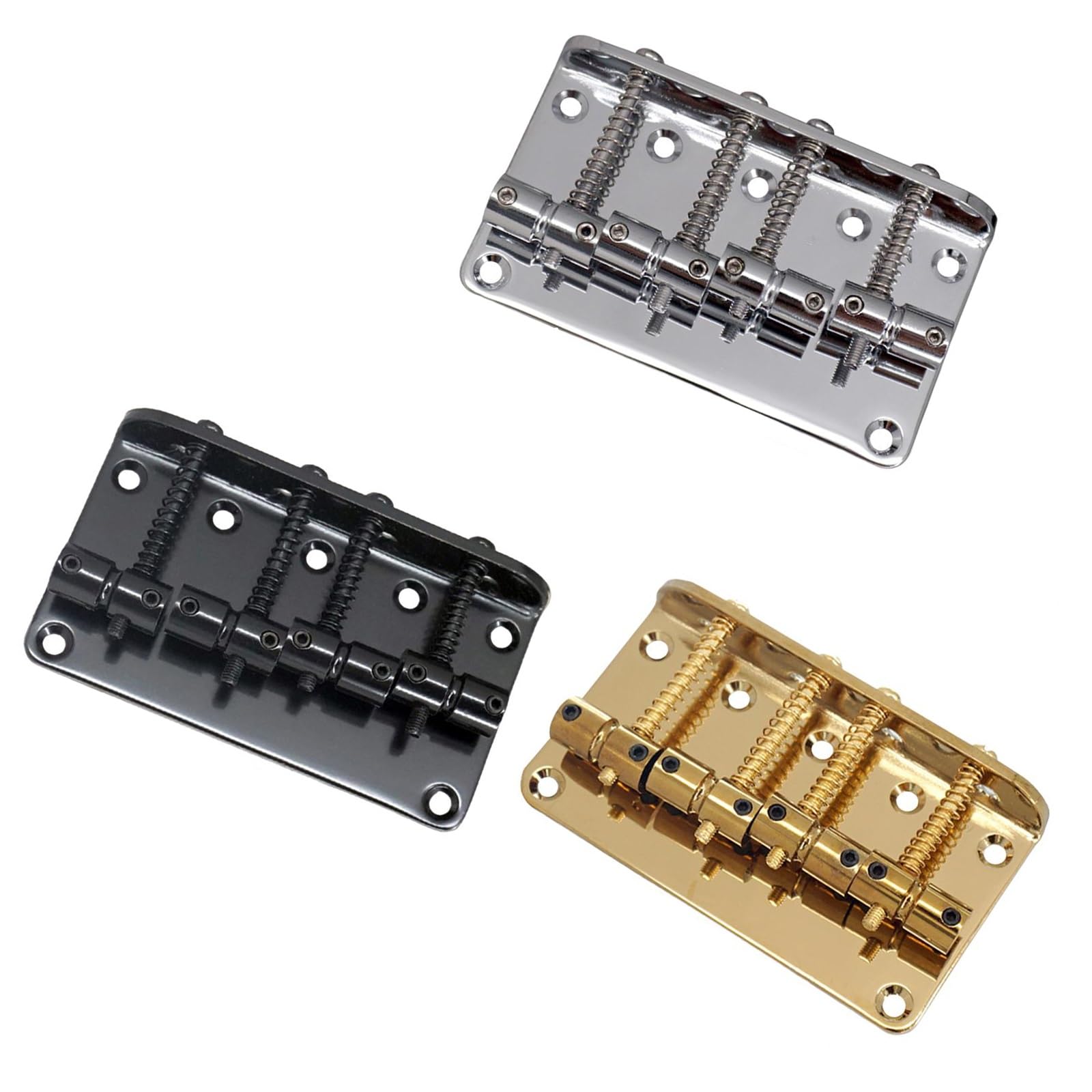 Juego De Puente Para Guitarra Eléctrica 4 Strings Bass Bridge Tailpiece Saddle Bridge Electric Guitar Plate Instrument For Electric Guitar (Color : Aureate)