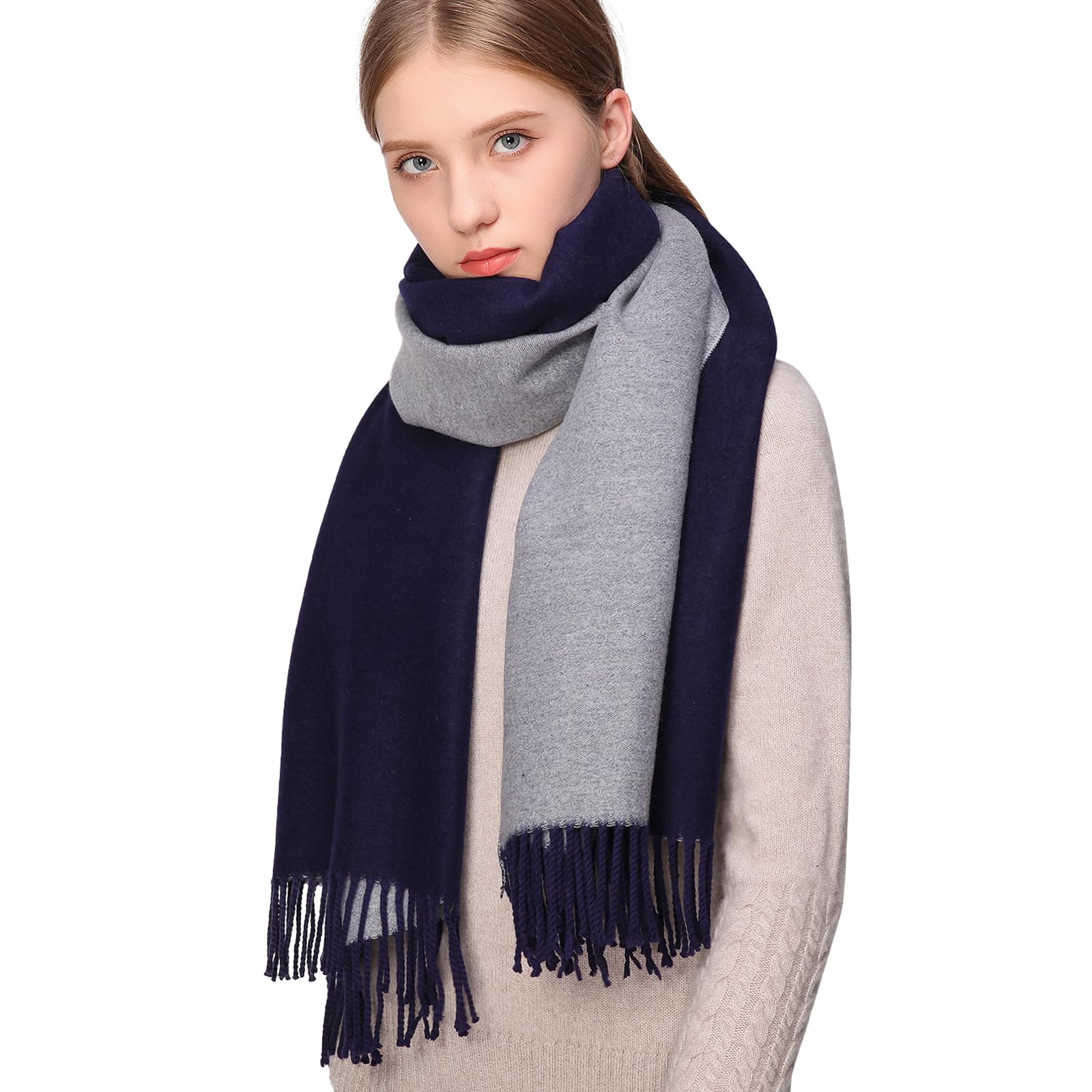 RIIQIICHY Pashmina Shawls and Wraps for Evening Dresses Scarfs for Women Fall Winter Travel Blanket Scarf Large Warm Scarves