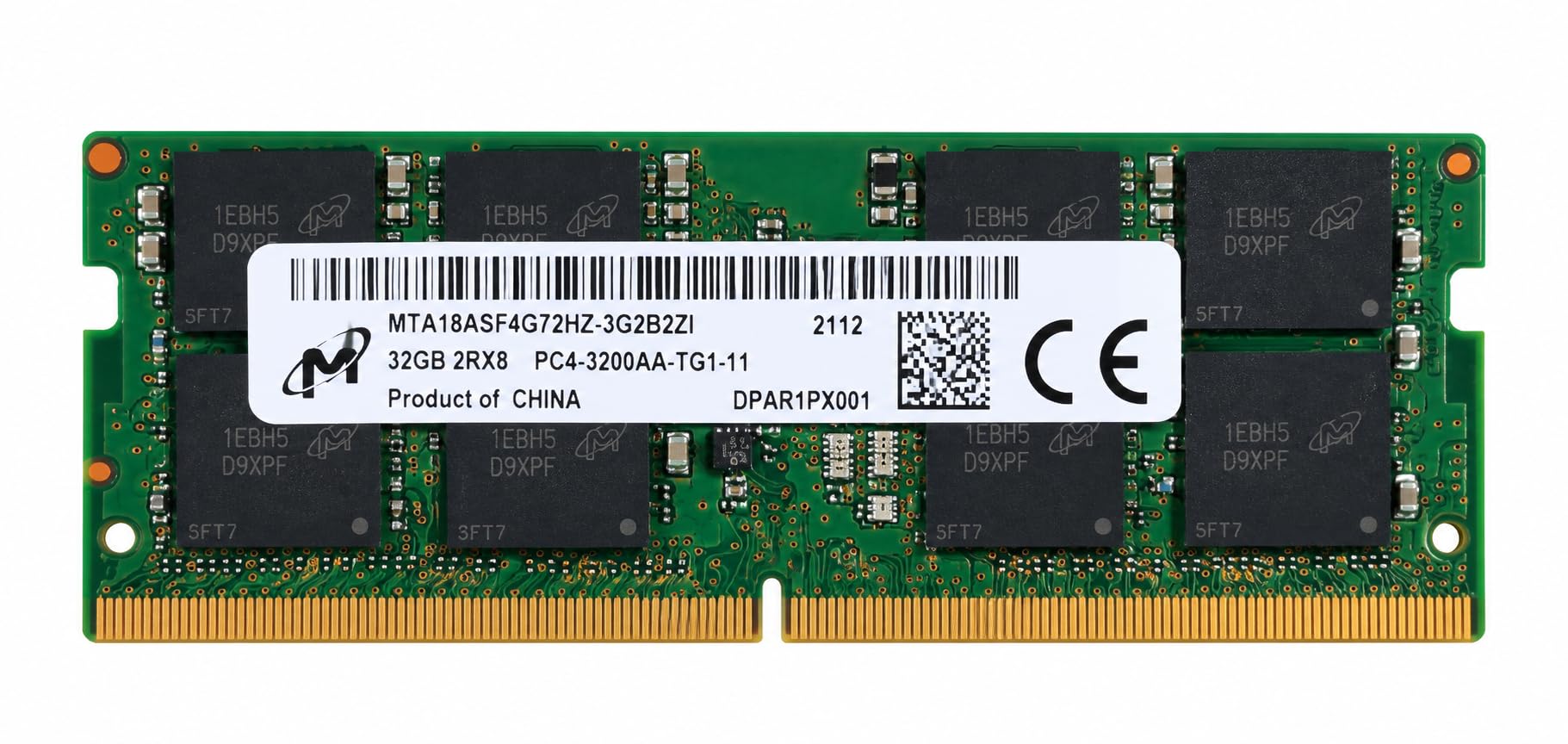 Micron Memoria RAM 32GB DDR4 3200MHz PC4-3200 SO-DIMM 260 Pin 1,2V per Notebook