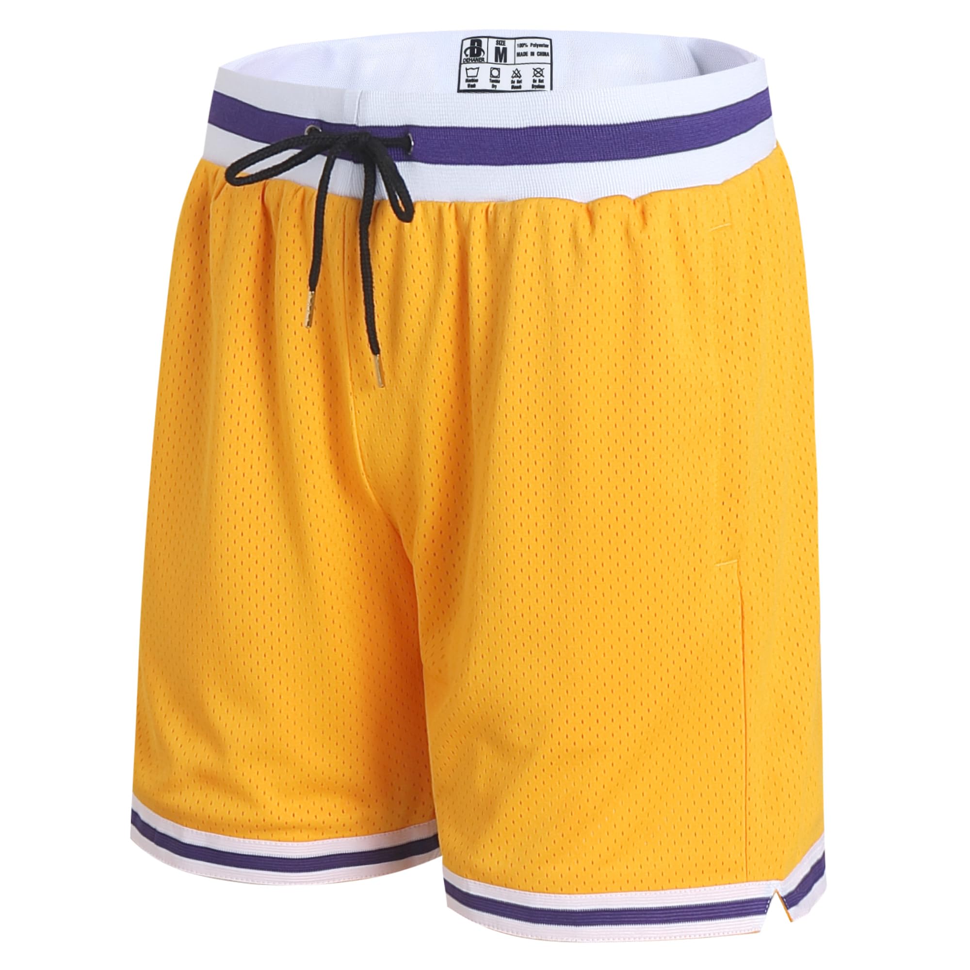 D DEHANERDEHANER Men's Basketball Shorts with Zip Pockets for Workout Gym  Sports, Featuring Breathable Mesh Fabric