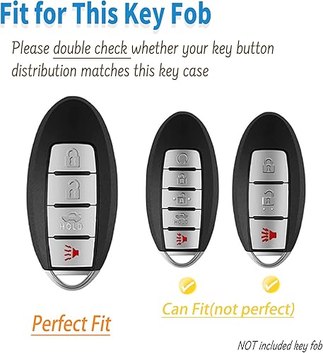 Miniatura 2 de Funda para llavero de Nissan Altima Sentra - Llave Cas de TPU para Armada Maxima Rogue Pathfinder Versa, Blanco