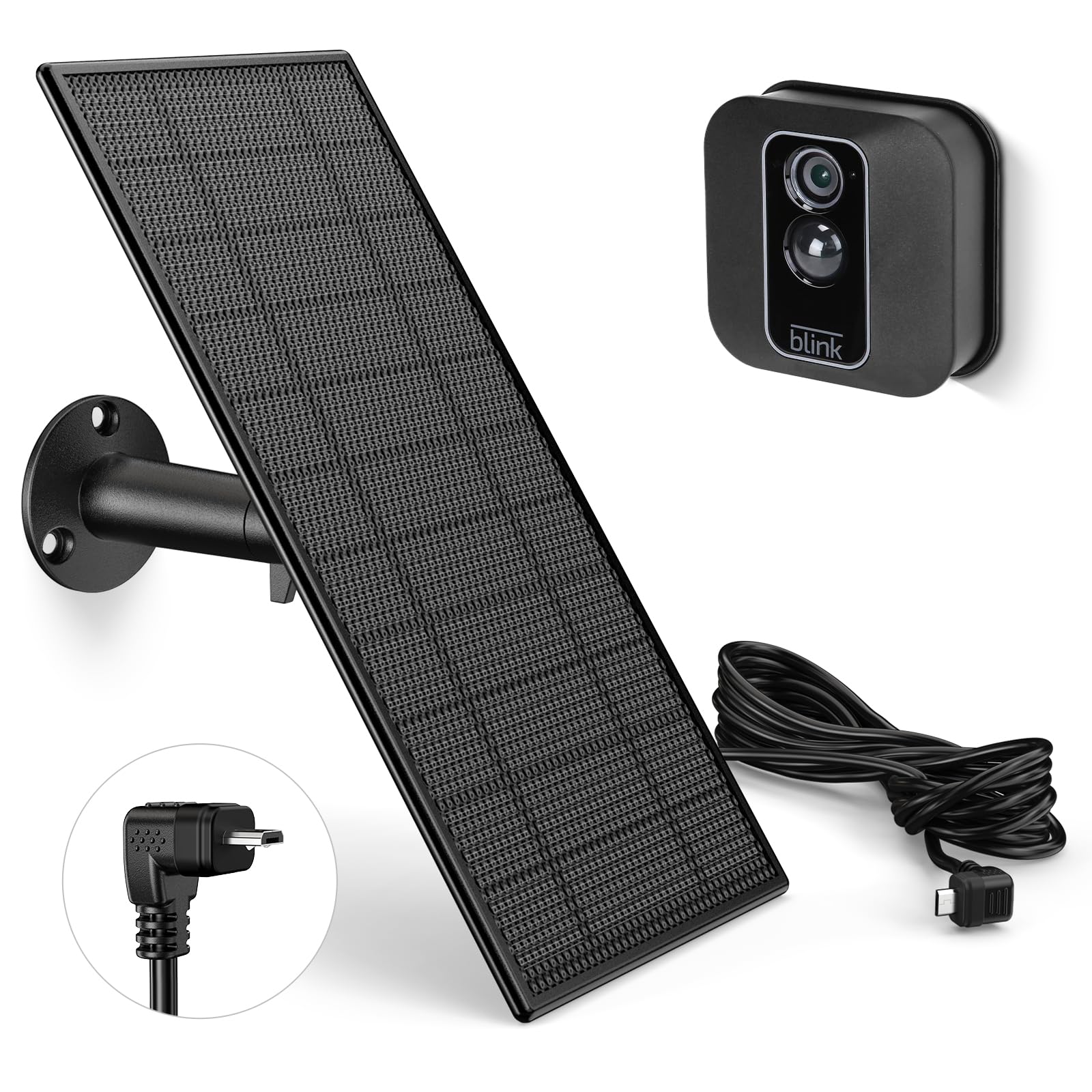 Premium Solar Panel for Blink, Solar Panel Power Compatible with Blink Outdoor, Blink Outdoor (3rd Gen) & Blink XT2/XT Camera