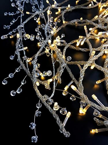 Miniatura 4 de Guirnalda de alambre transparente con cuentas de diamante de 40 pulgadas, guirnalda de cristal acrílico, decoración de boda, fiesta, corona, centro