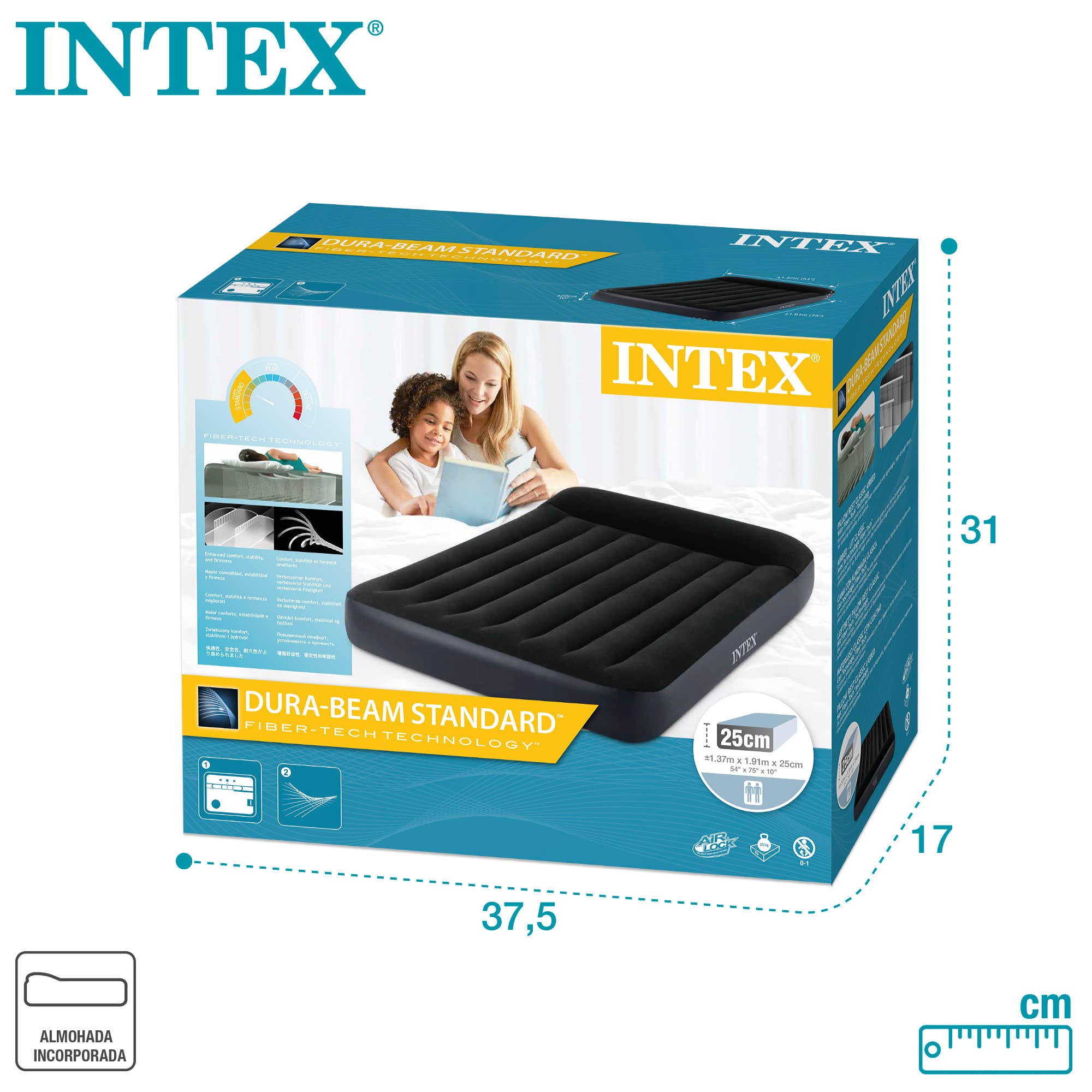 Cama de aire Dura Beam Standard INTEX Pillow Rest Classic