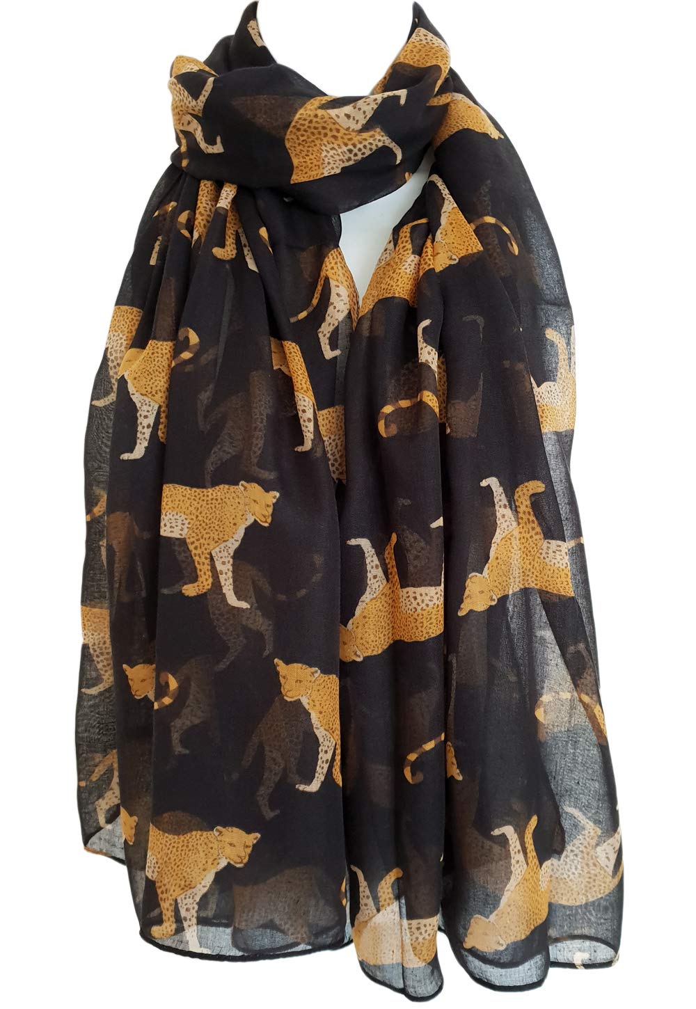 GlamLondonWomen's Cheetah Print Scarf New Leopard Animal Oversize Design