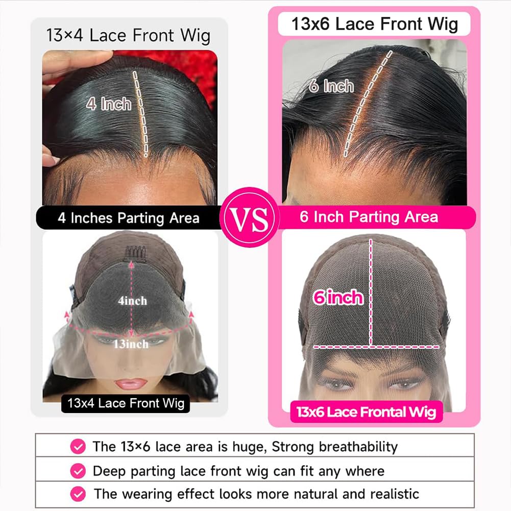 32 Inch Straight Wigs Human Hair 13x6 HD Lace Front Wigs Human Hair 200 Density Straight Lace Front Wigs Human Hair Pre Plucked Straight Frontal Wigs Human Hair For Women