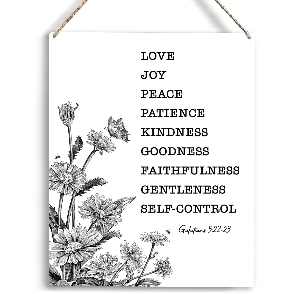 Preeklen Tin Sign 008 Christian Wall Decor Galatians 5:22-23 Fruit Of The Spirit Decor Christian Sign Farmhouse Sign For Living Room Decorative Christian Bible Verse Wall Art 12X16 Inch Metal Tin Sign