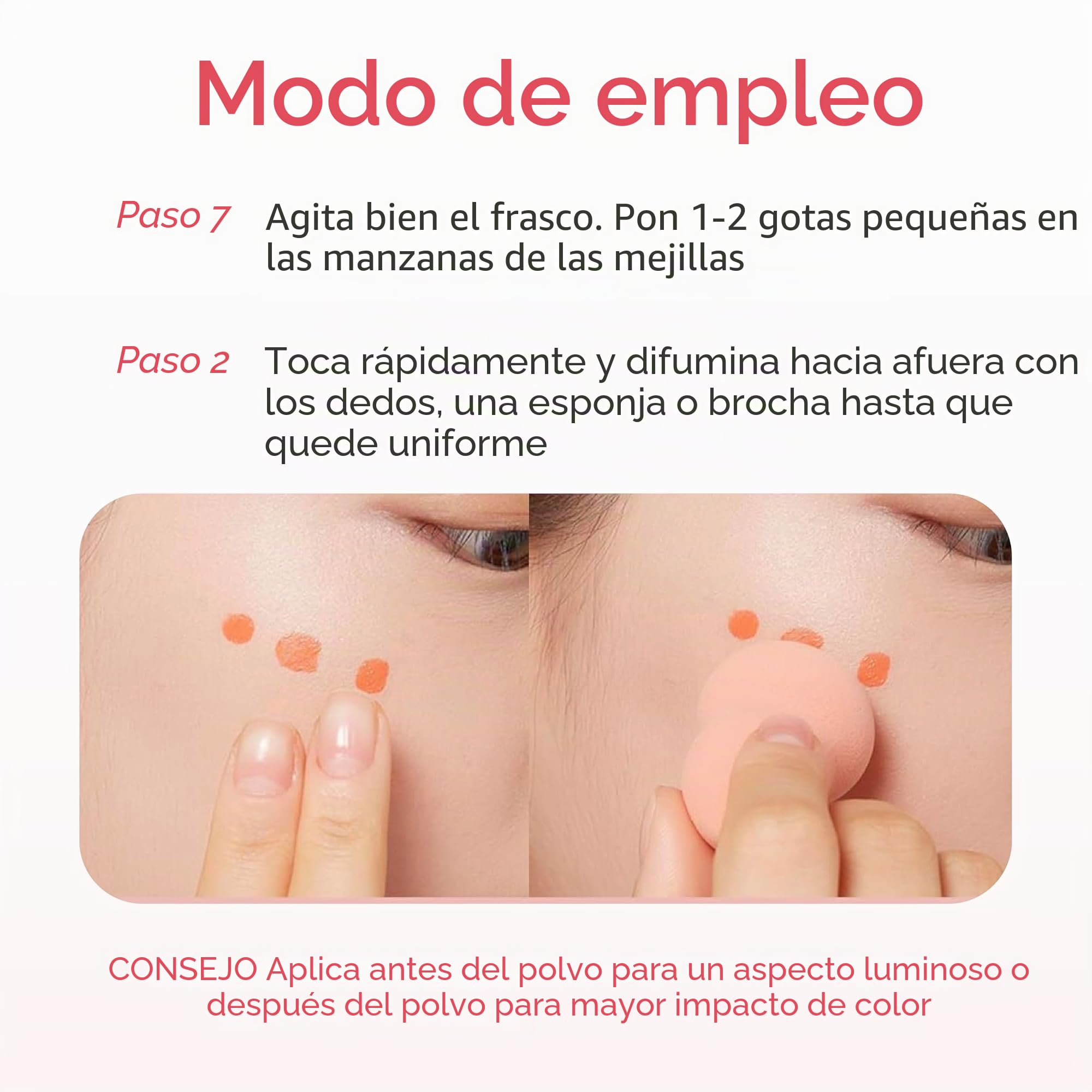 A'PIEU JUICY-PANG Water Blusher (RD01 - Popping Cherry) Rubor líquido coreano para mejillas K Beauty Makeup