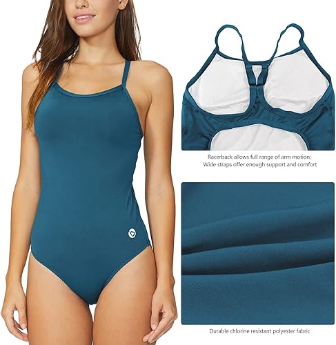 Miniatura 4 de Baleaf - Traje de baño de una pieza con correa ajustable para entrenamiento atlético para mujer