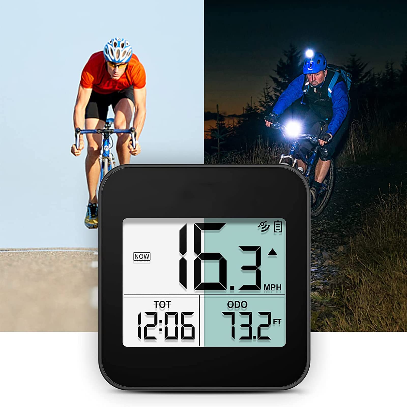 Computer da Bicicletta GPS, ciclocomputer Wireless, contachilometri per Bicicletta con retroilluminazione Automatica, Impermeabile/USB Ricaricabile